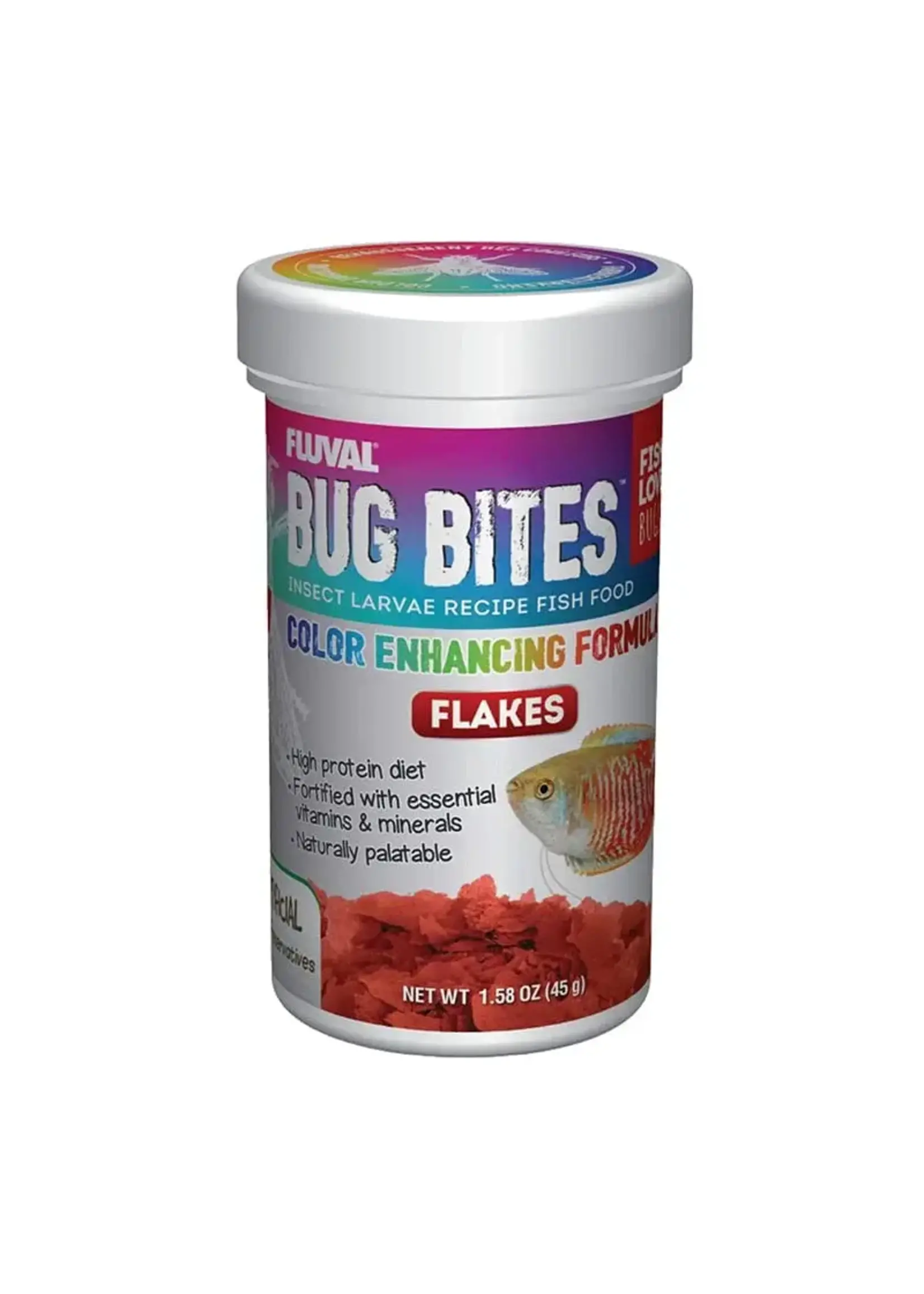 Fluval BUG BITES COLOR ENHANCING FLAKES 1.58 OZ