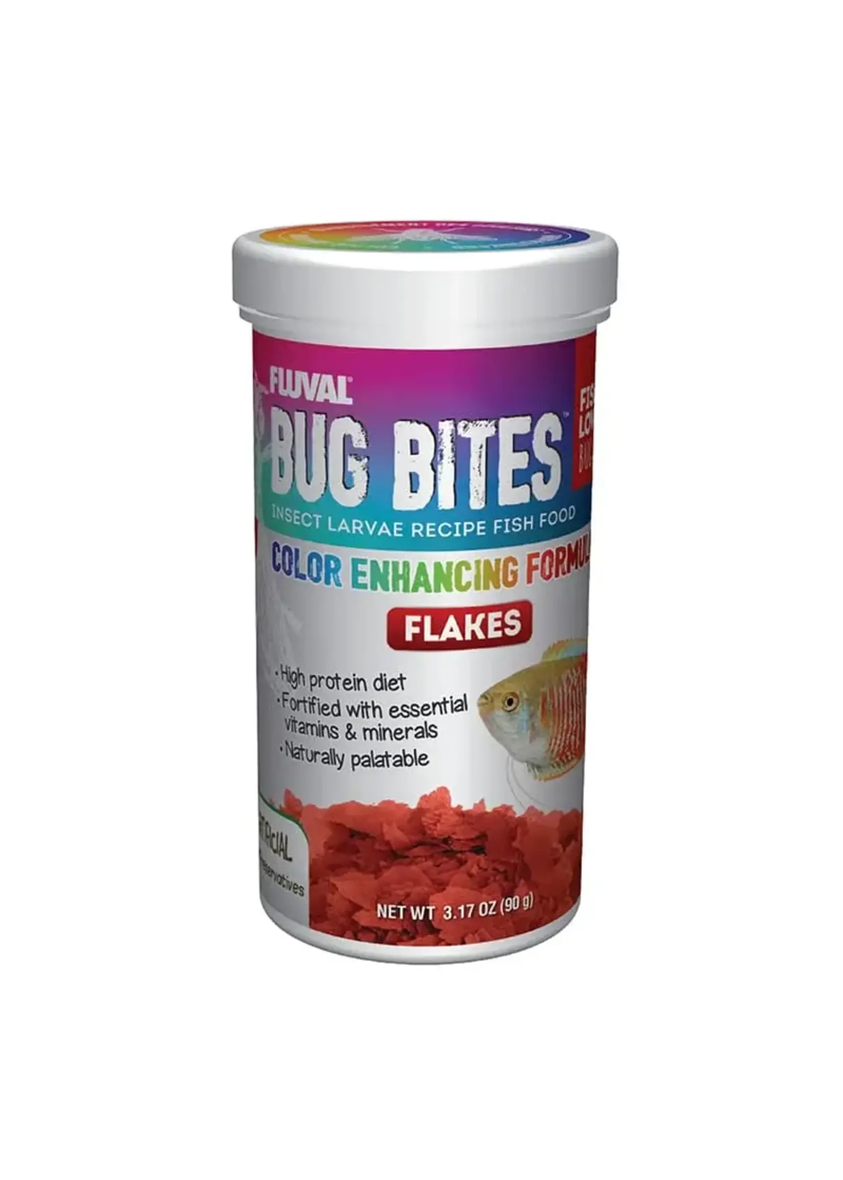Fluval BUG BITES COLOR ENHANCING FLAKES 3.17 OZ