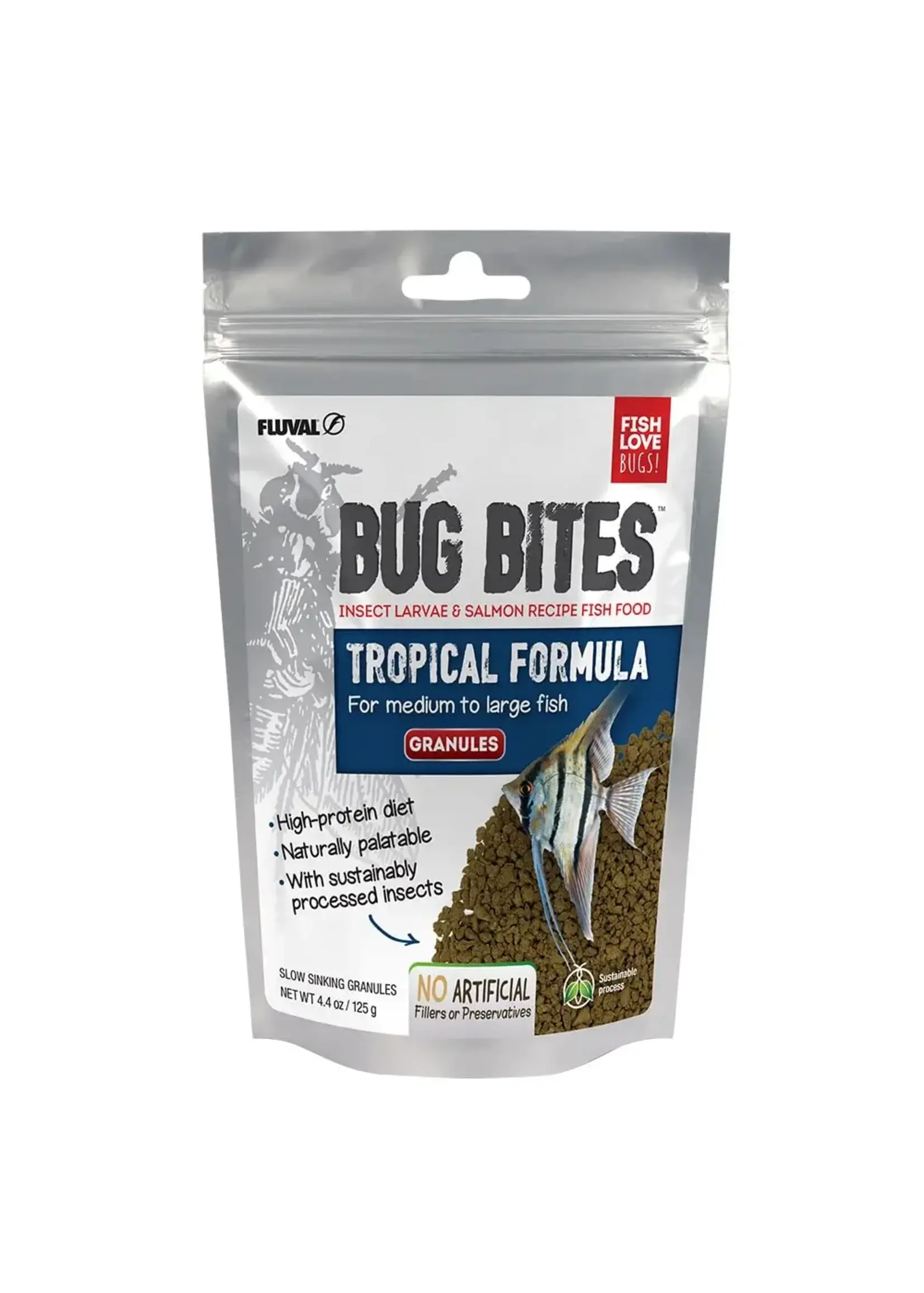 Fluval BUG BITES TROPICAL FISH GRANULES 4.4 oz