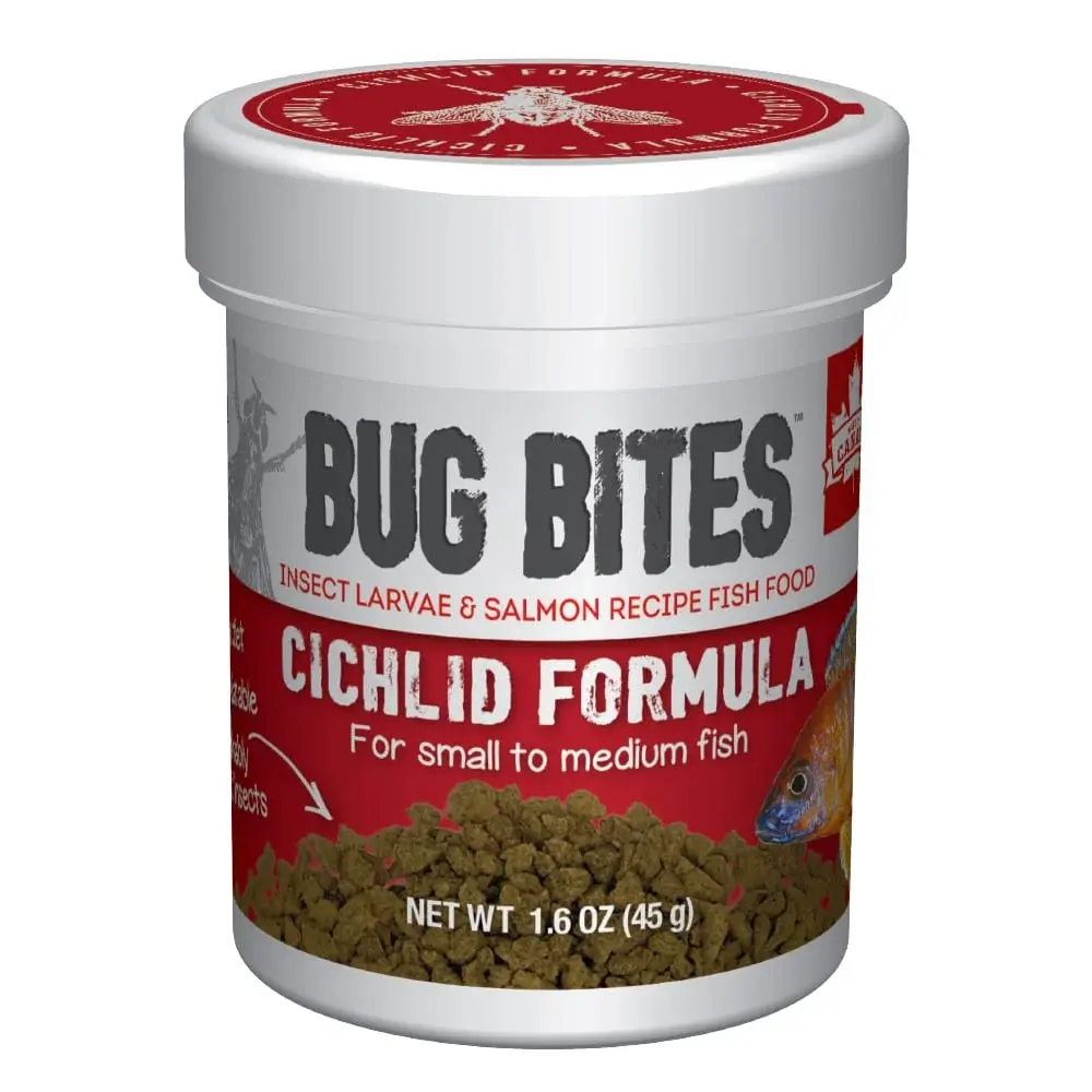 BUG BITES CICHLID GRANULES S M 1.6 oz