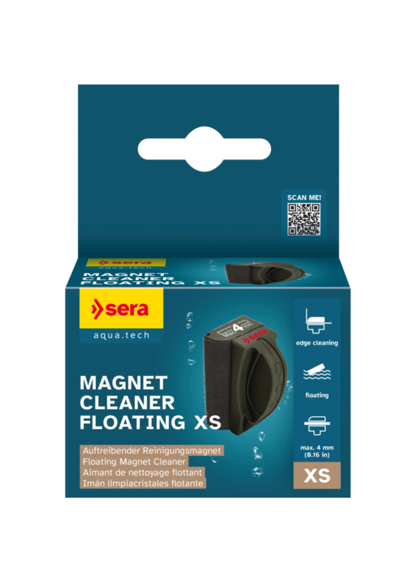 Sera MAGNET CLEANER FLOATING XS 4 MM GLASS