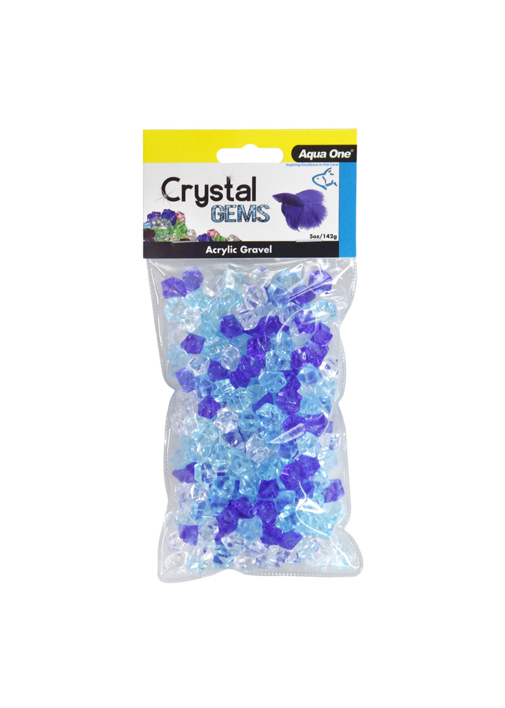 Aqua One CRYSTAL GEM ACRYLIC GRAVEL FROSTY BLUE 5 OZ