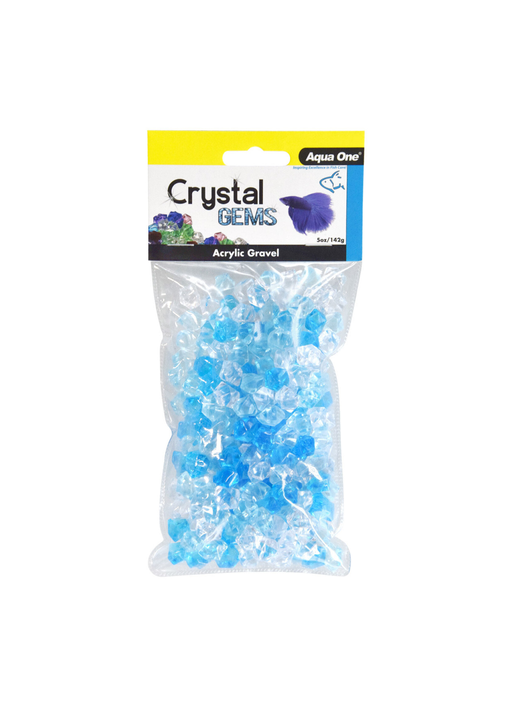 Aqua One CRYSTAL GEM ACRYLIC GRAVEL BLUE ICE 5 OZ