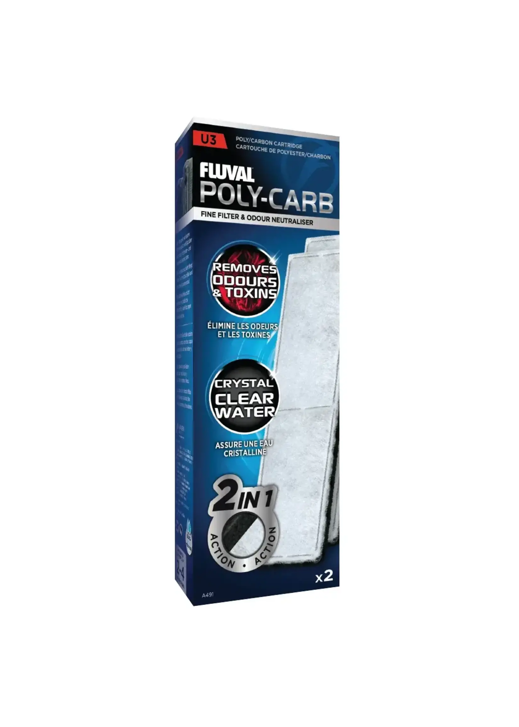 Fluval U3 UNDERWATER POLY/CARBON 2 PK
