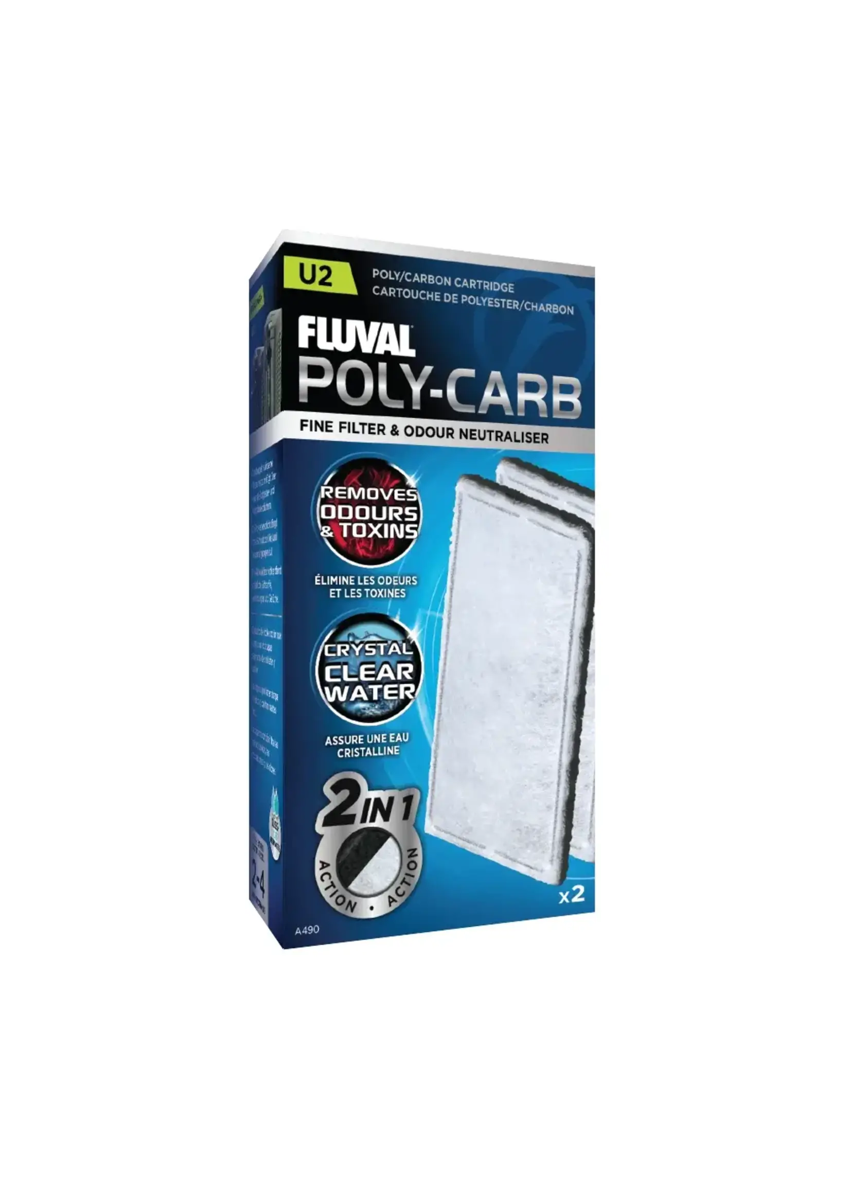 Fluval U2 UNDERWATER POLY/CARBON 2 PK