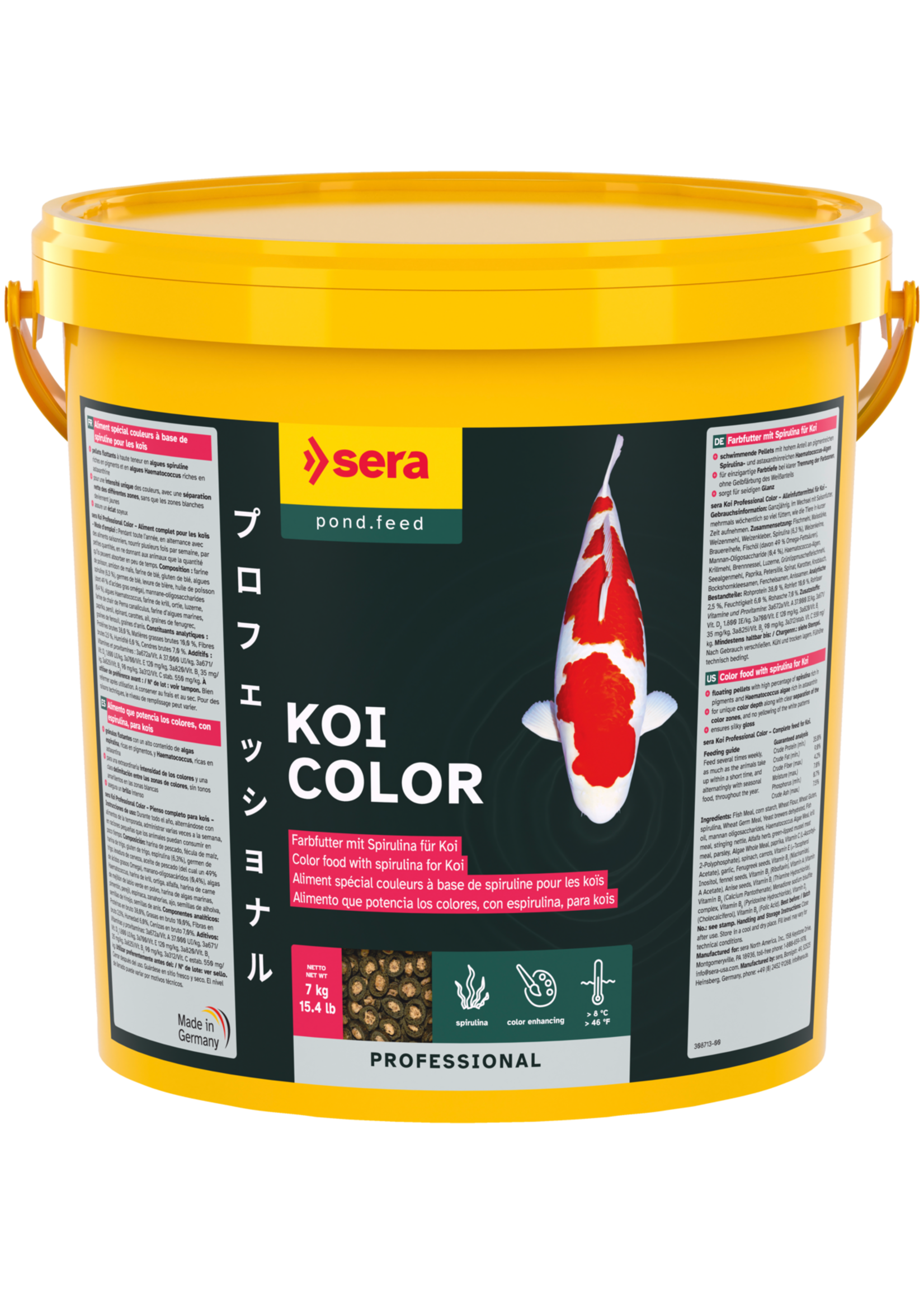 Sera KOI PROFFESIONAL SPIRULINA COLOR 7 KG