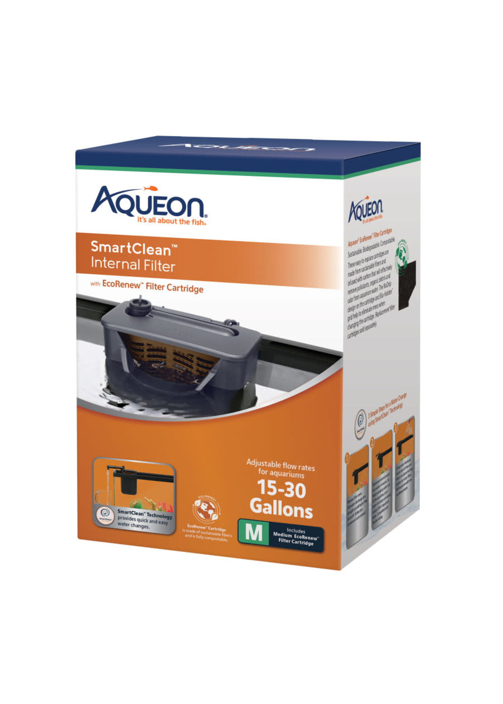 Aqueon QUITE FLOW INTERNAL FILTER WITH SMART CLEAN TECHNOLOGY 30 G