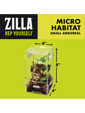 ZILLA MICRO HABITAT ARBOREAL 4 X 4 X 8 SMALL - The Hidden Reef, Inc