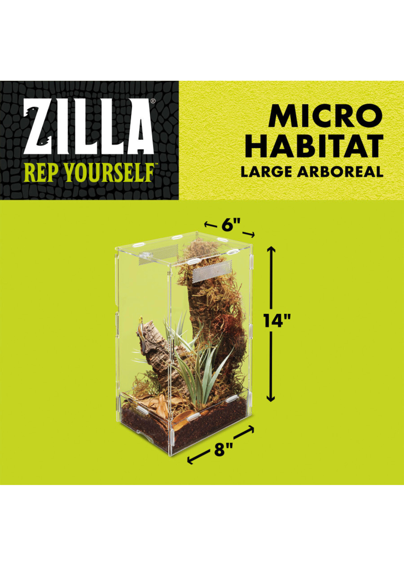 Zilla MICRO HABITAT ARBOREAL  8 X 6 X 14 LARGE
