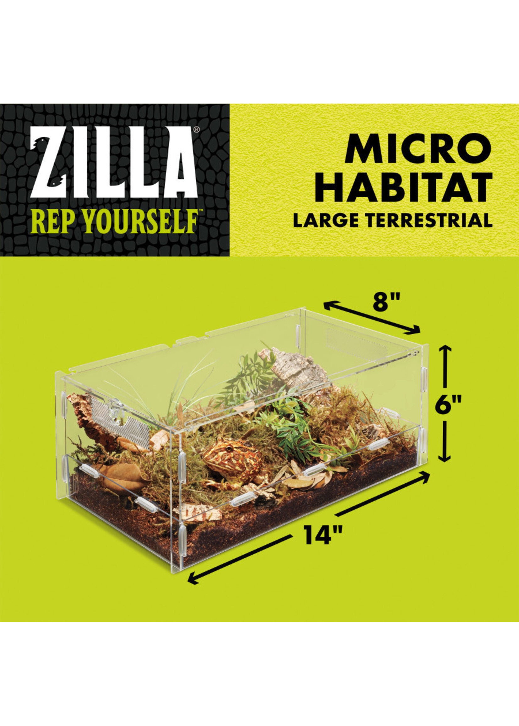 ZILLA MICRO HABITAT ARBOREAL 14 X 8 X 6 LARGE - The Hidden