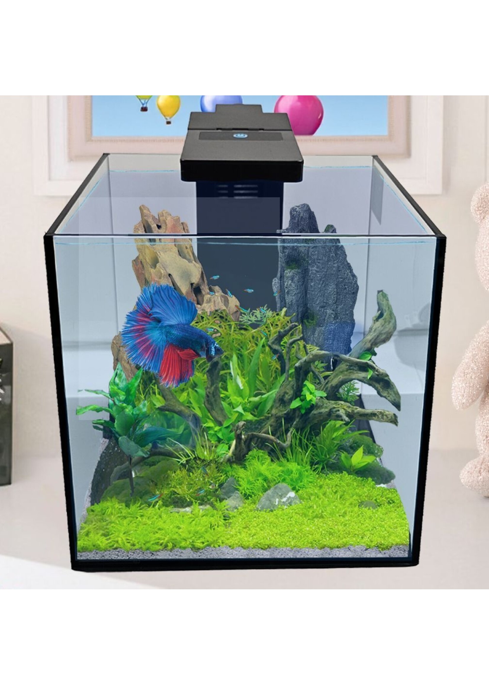Level One Pets MINI 3 GALLON AQUARIUM KIT INCLUDES DUO 2 IN 1
