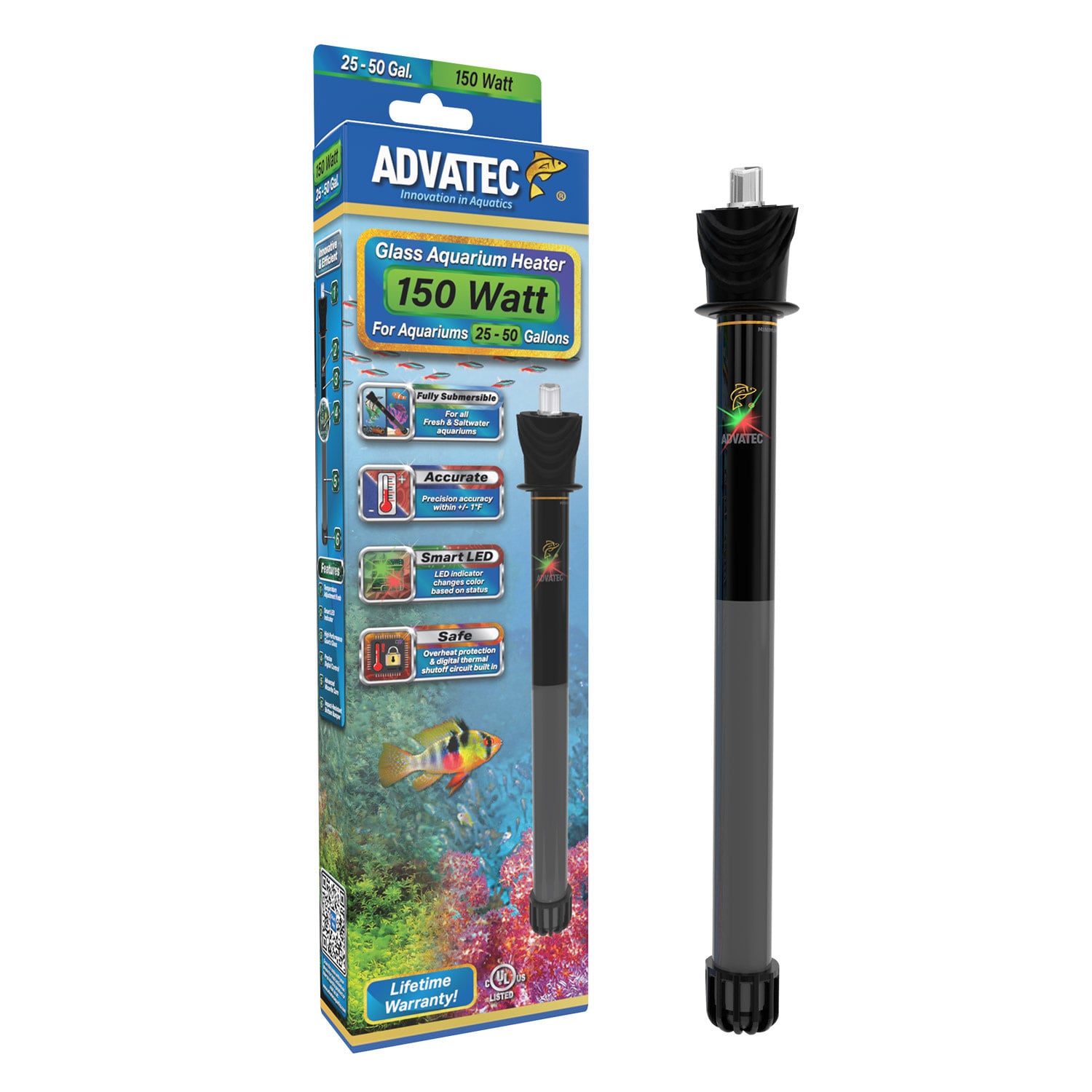 GLASS AQUARIUM HEATER 150 W
