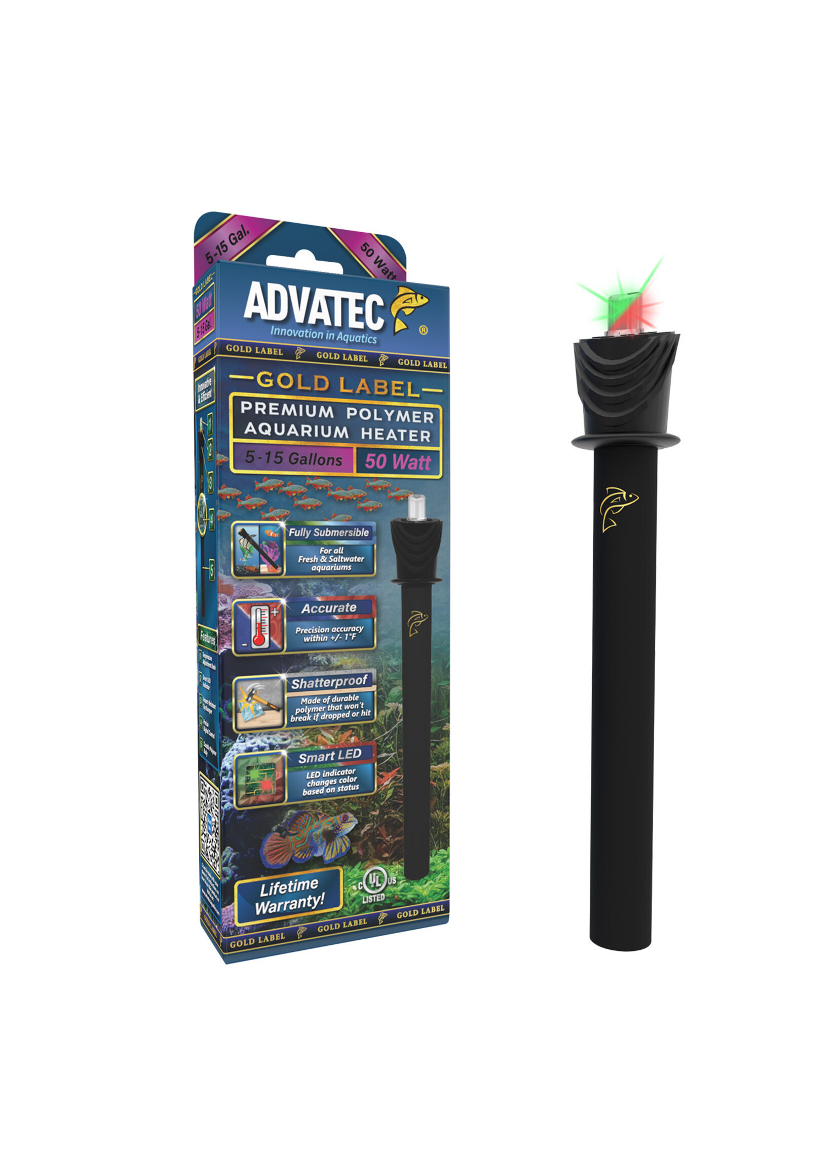 Advatec Int. GOLD LABEL POLYMER AQUARIUM HEATER 50 W