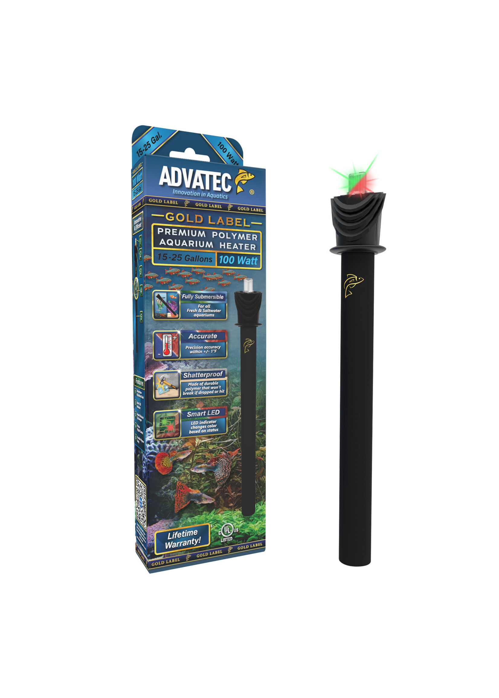 Advatec Int. GOLD LABEL POLYMER AQUARIUM HEATER 100 W