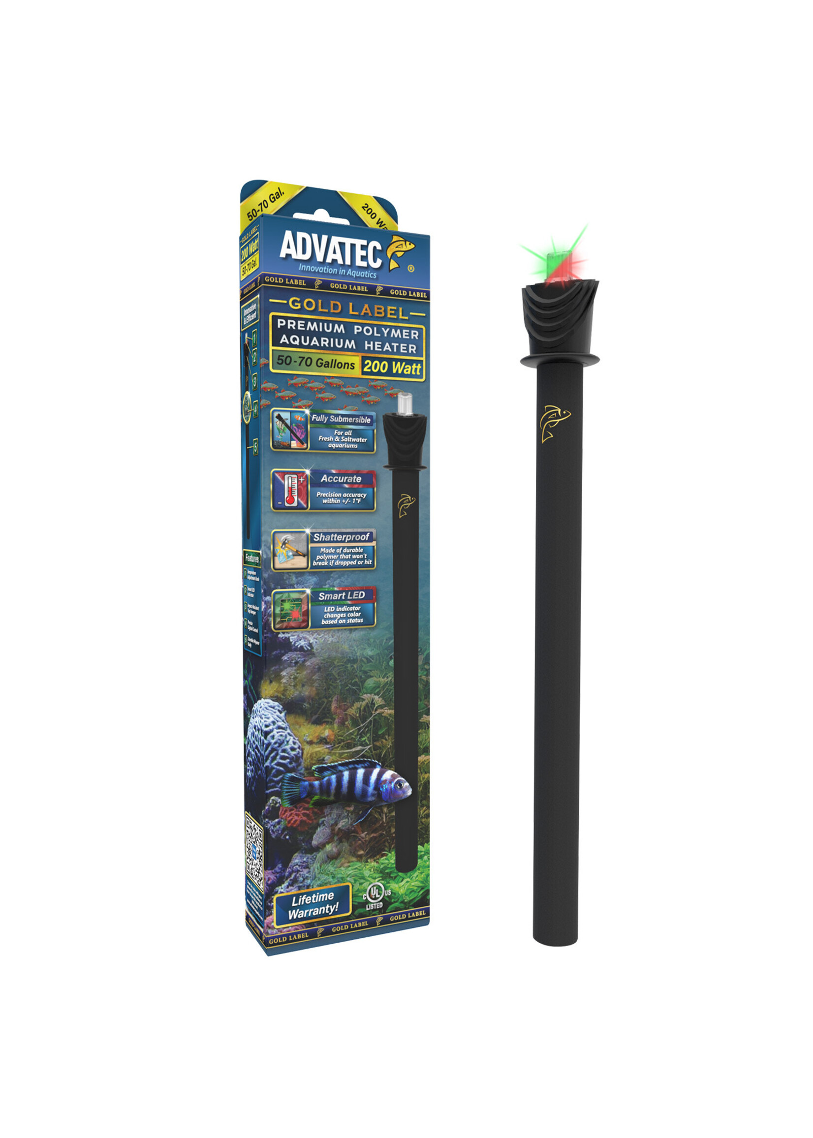 Advatec Int. GOLD LABEL POLYMER AQUARIUM HEATER 200 W