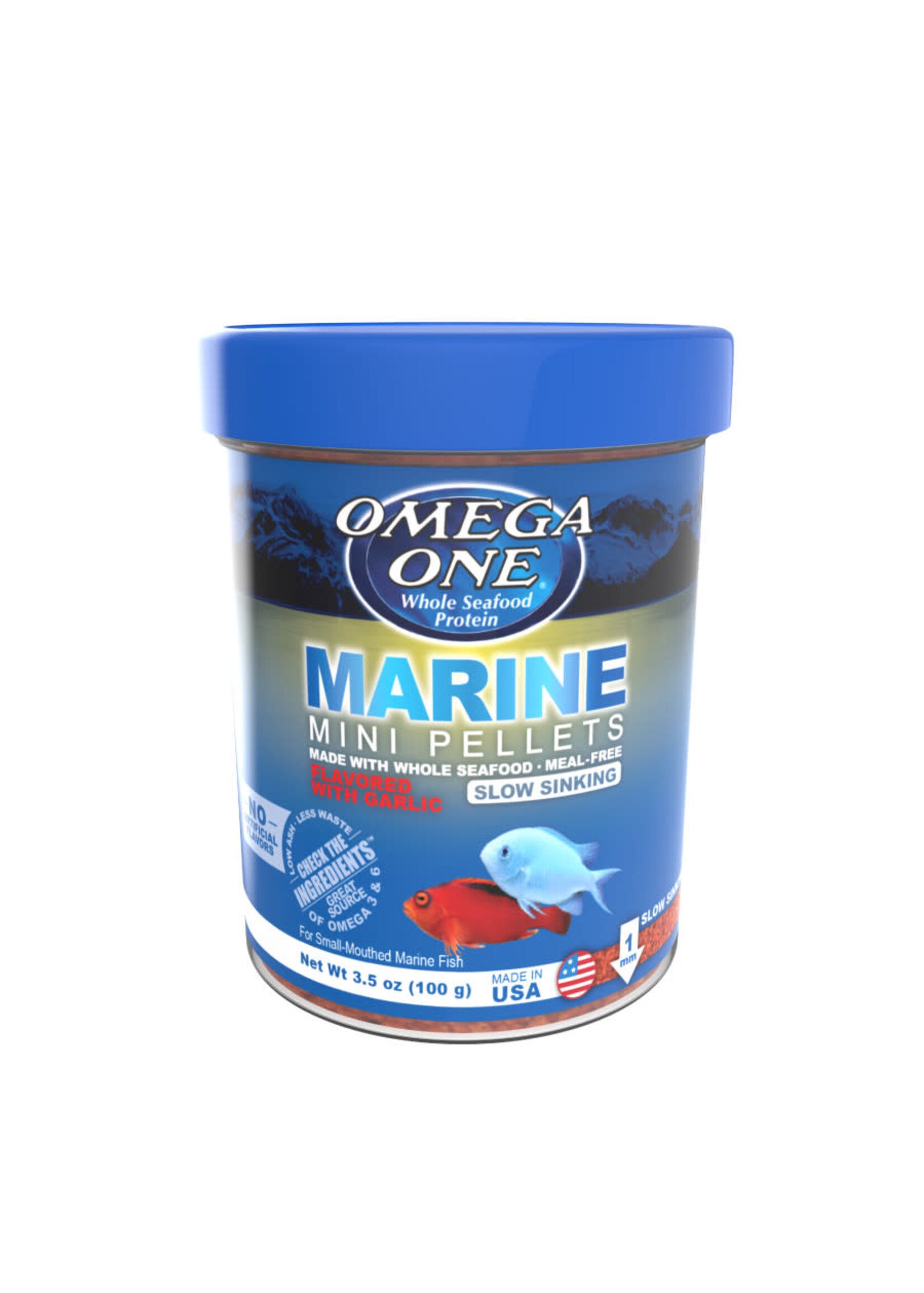 Omega One Aquatics MARINE MINI PELLET SS 3.5 OZ