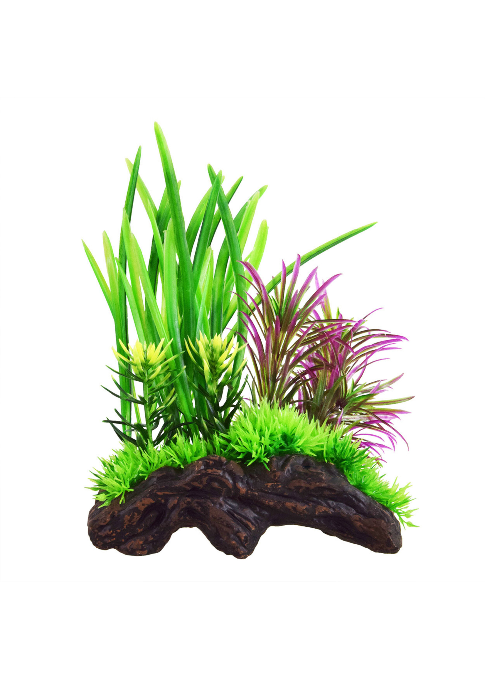 Underwater Treasures CERAMIC DRIFTWOOD WITH PLANT A