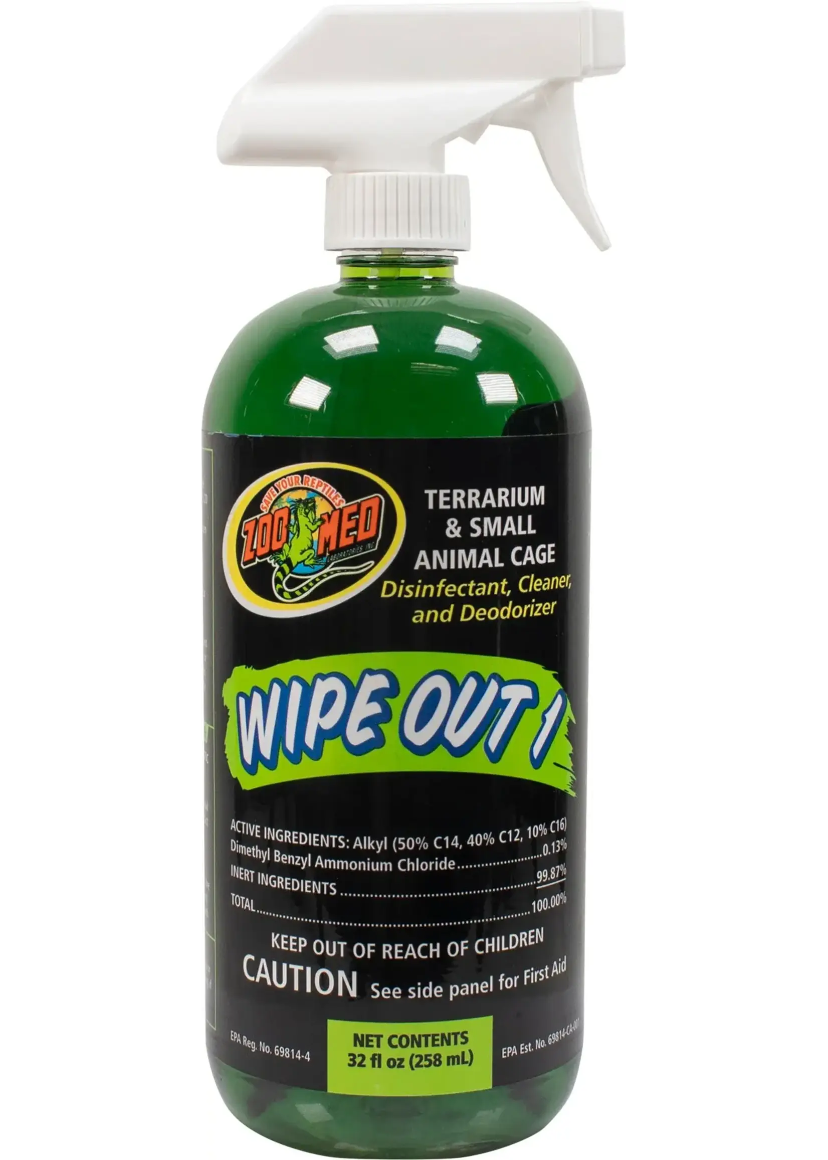 Zoo Med WIPEOUT 1 TERRARIUM&CAGE DISINFECTANT 32OZ