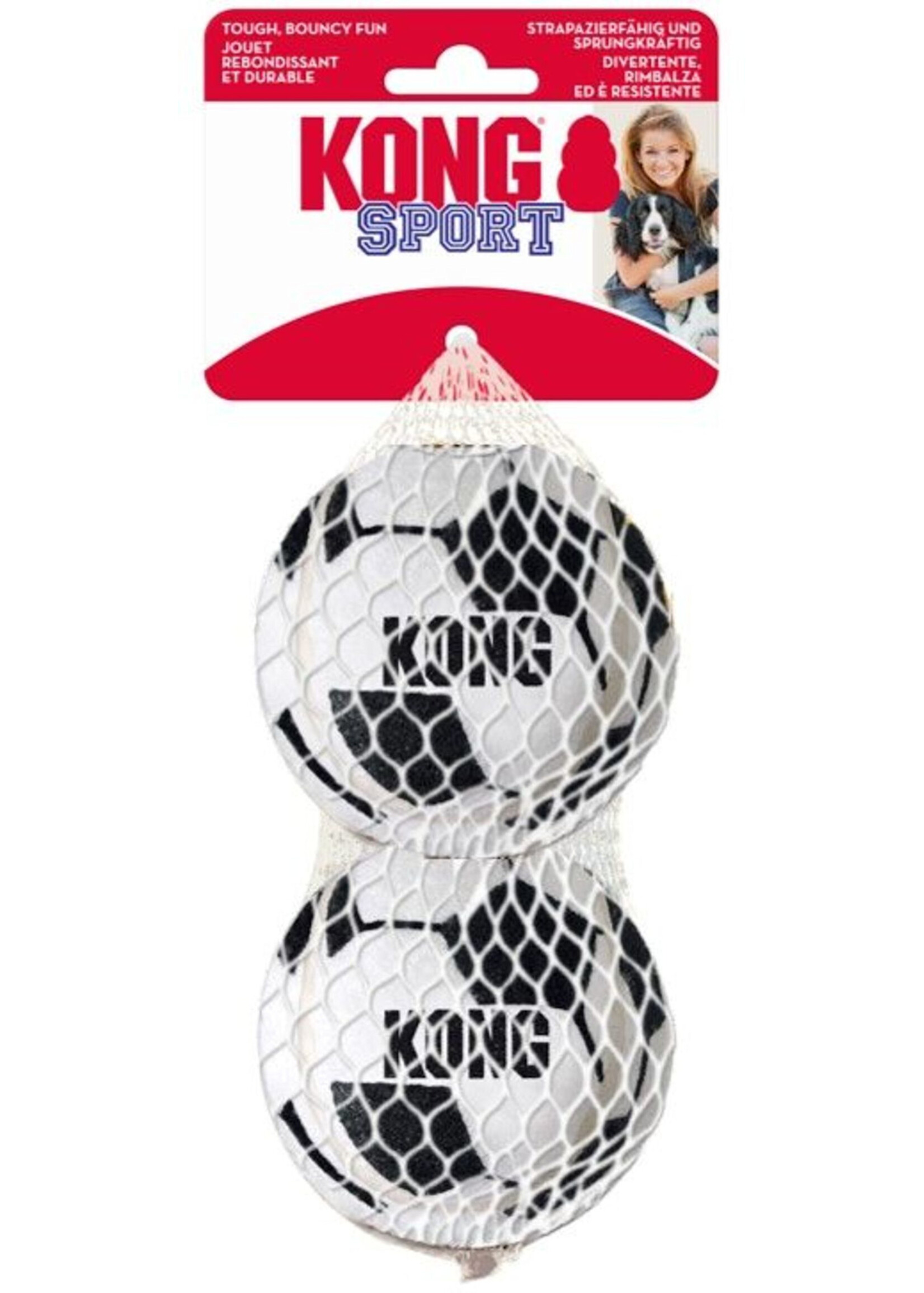 Kong LIMITED EDITION SPORTS BALLS BLACK / WHITE LG 2 BALLS