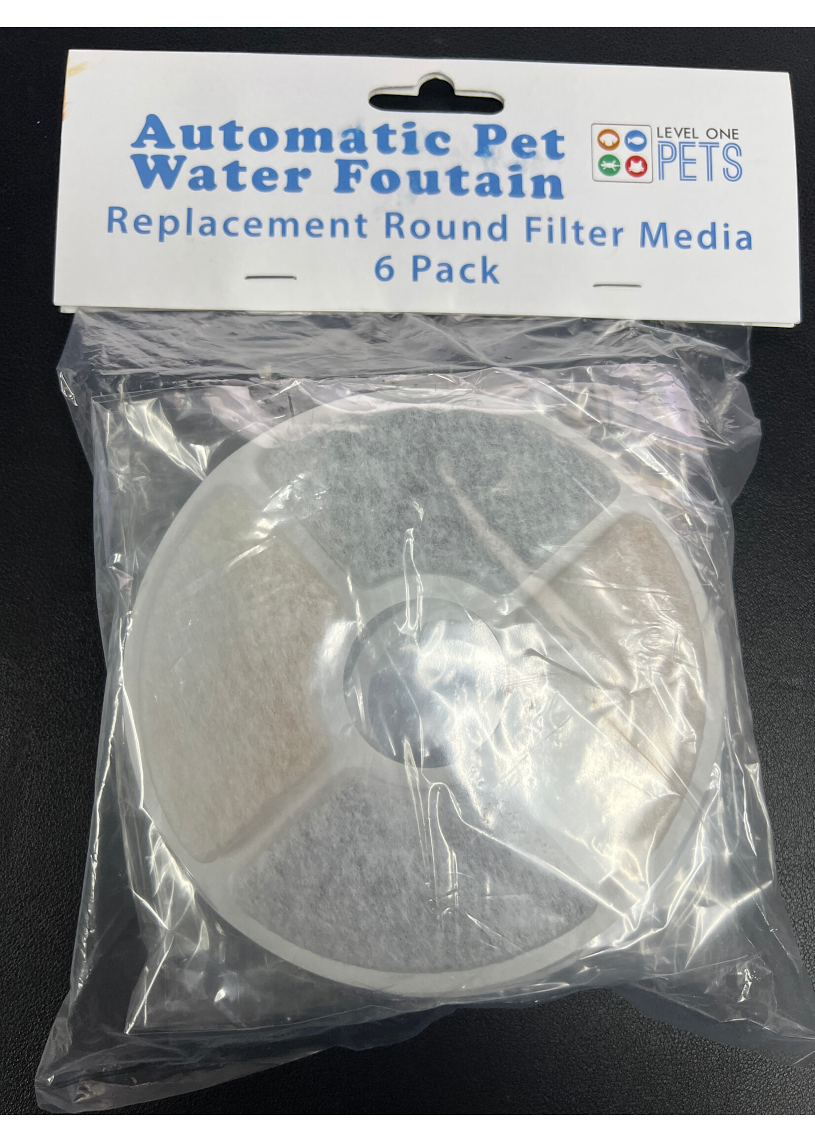 Level One Pets AUTOMATIC PET WATER FOUNTAIN  REPLACEMENT CARTRIDGE 6 PK