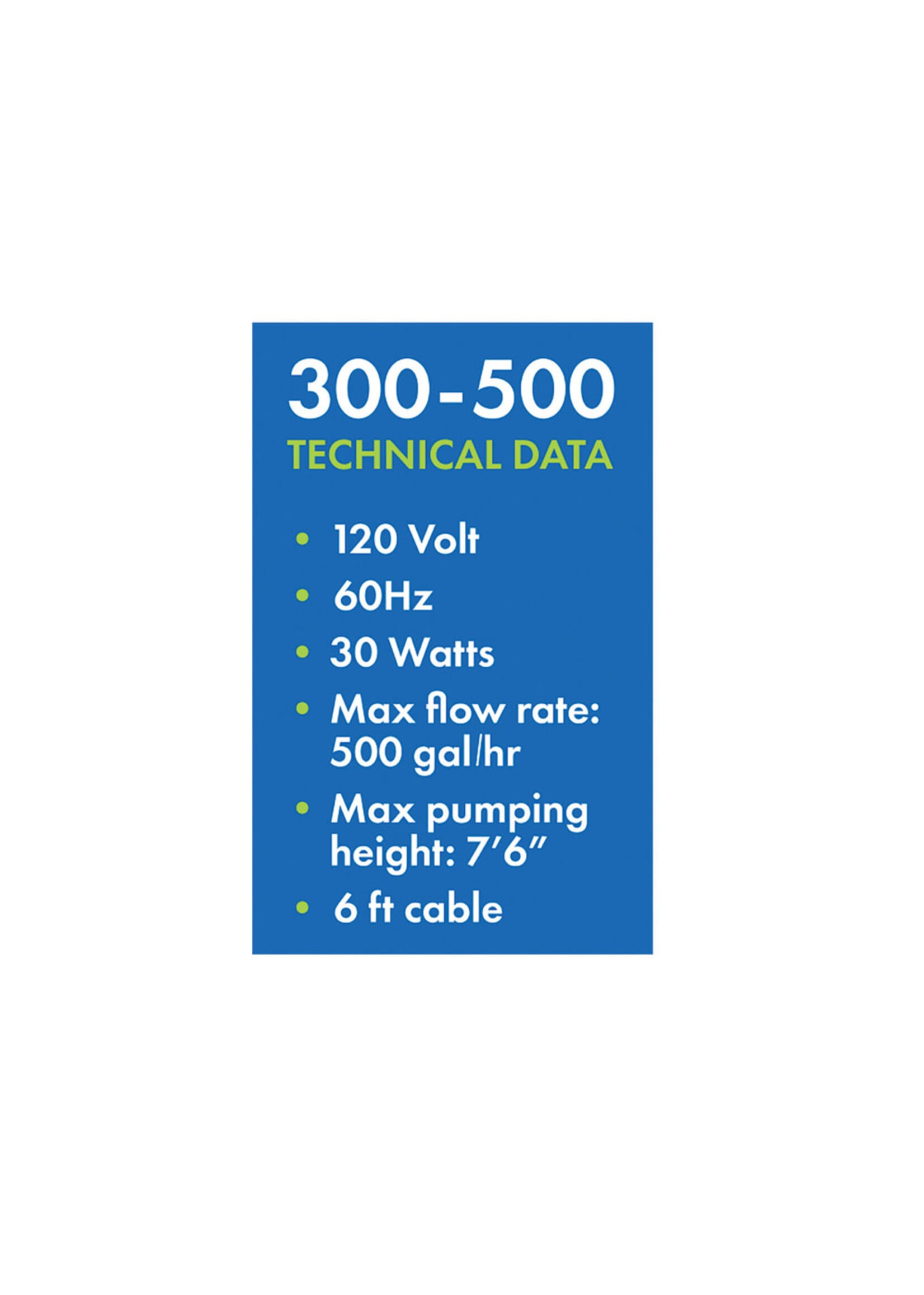 HYDROPONIC PUMP 300-500 GAL