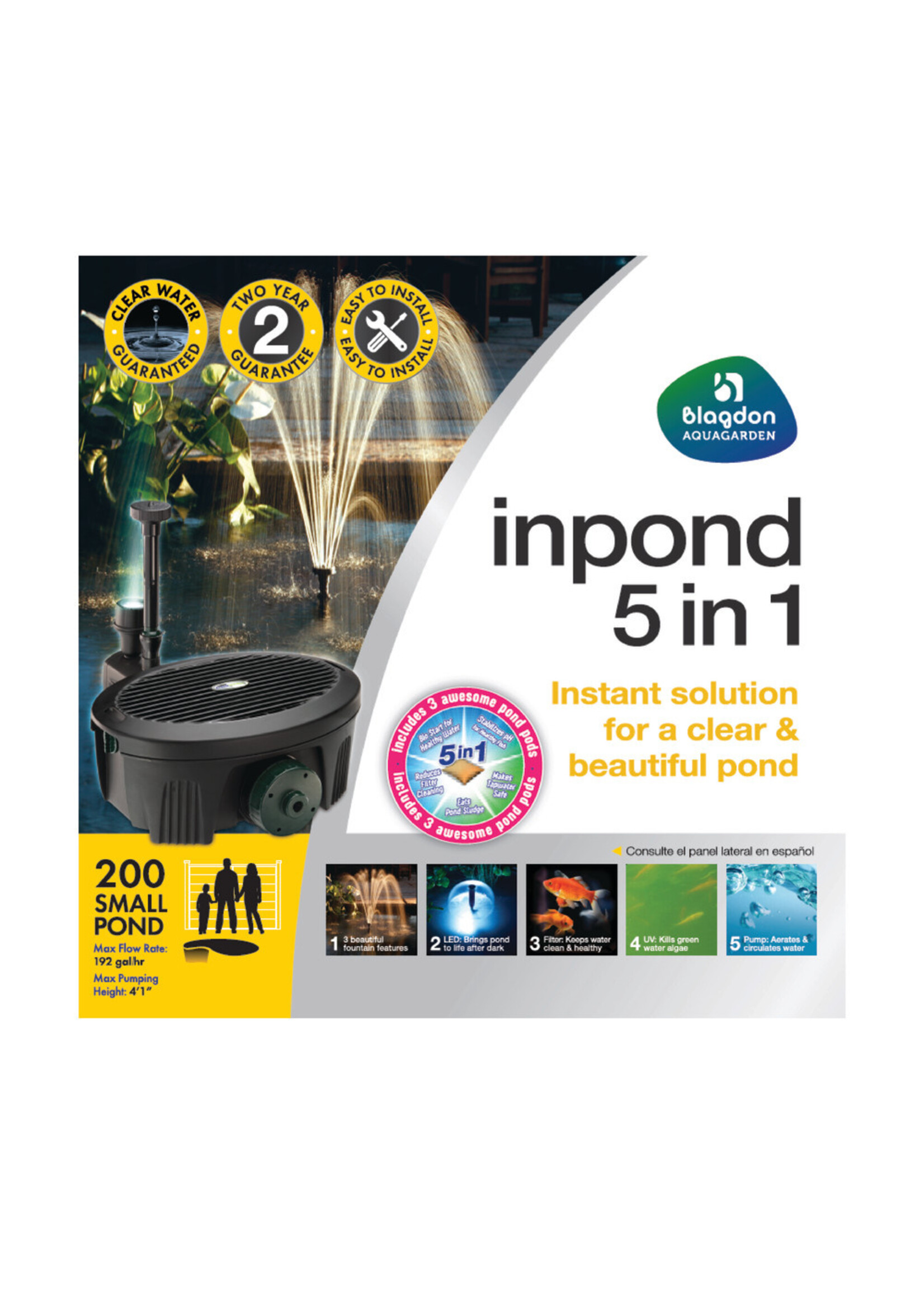 IN POND FILTER 5-1 200 W/ PODS