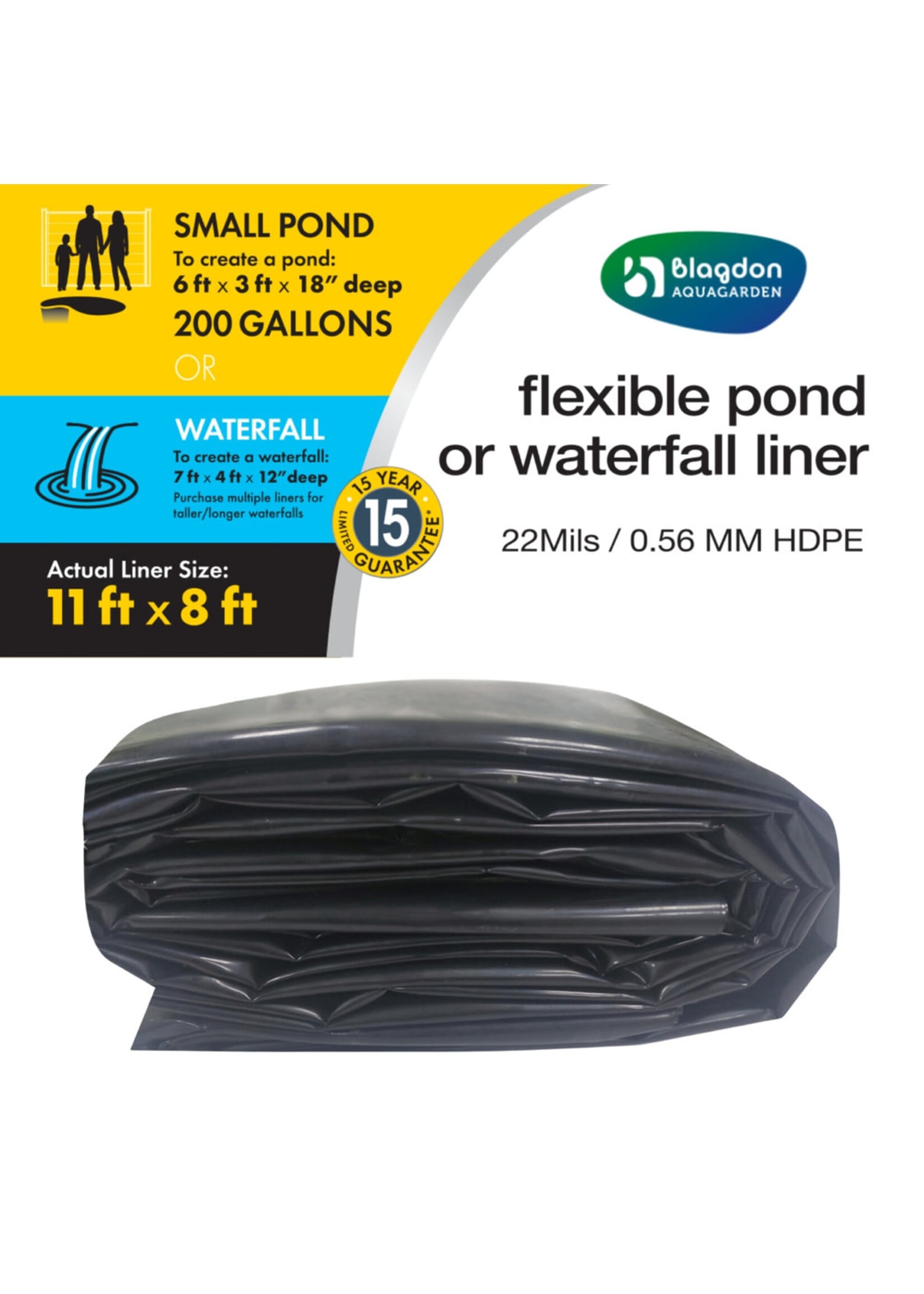 HDPE POND LINER 11 X 8 FT SM