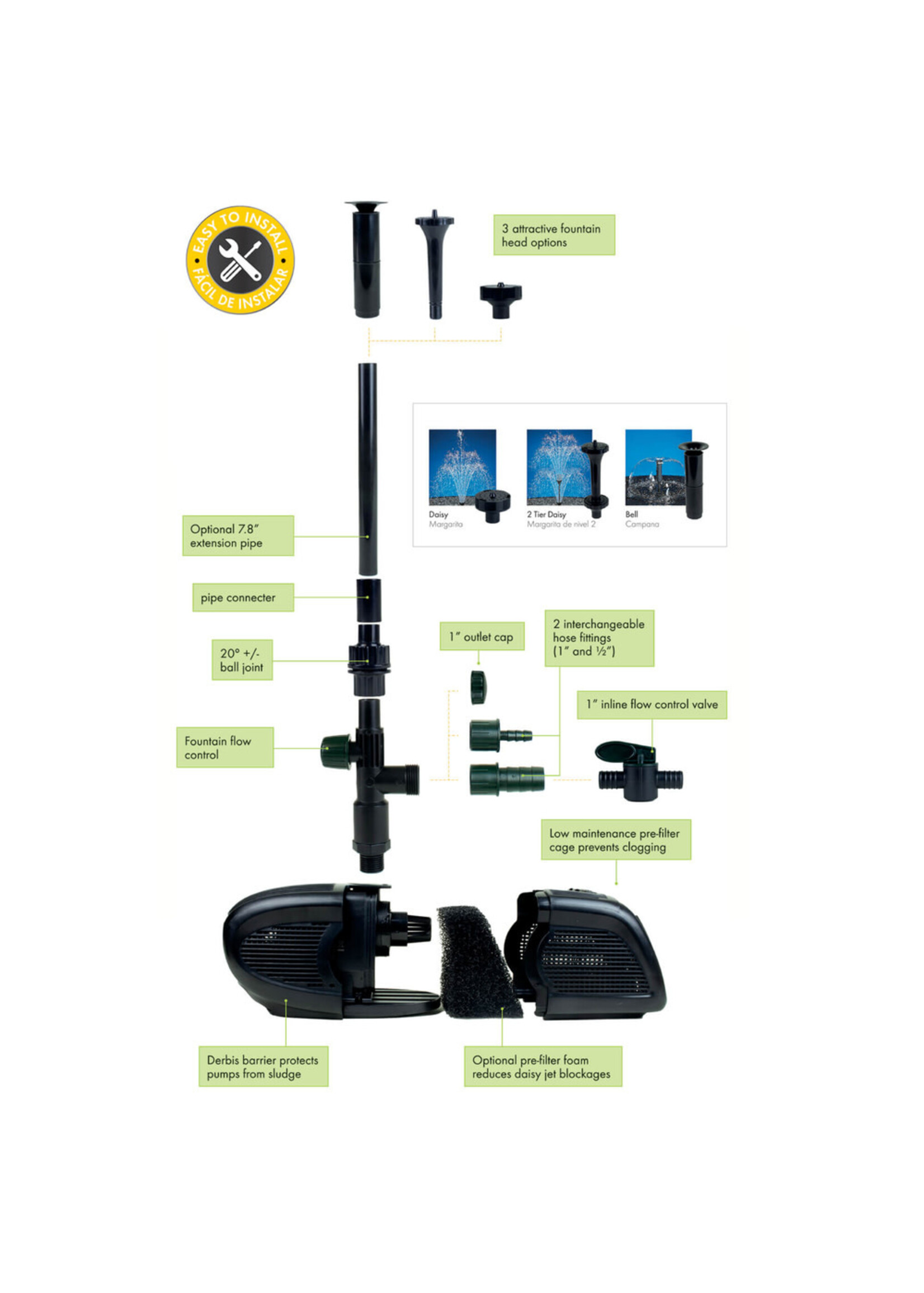 Blagdon Aquagarden UNIVERSAL ALL IN ONE PUMP 500 GPH
