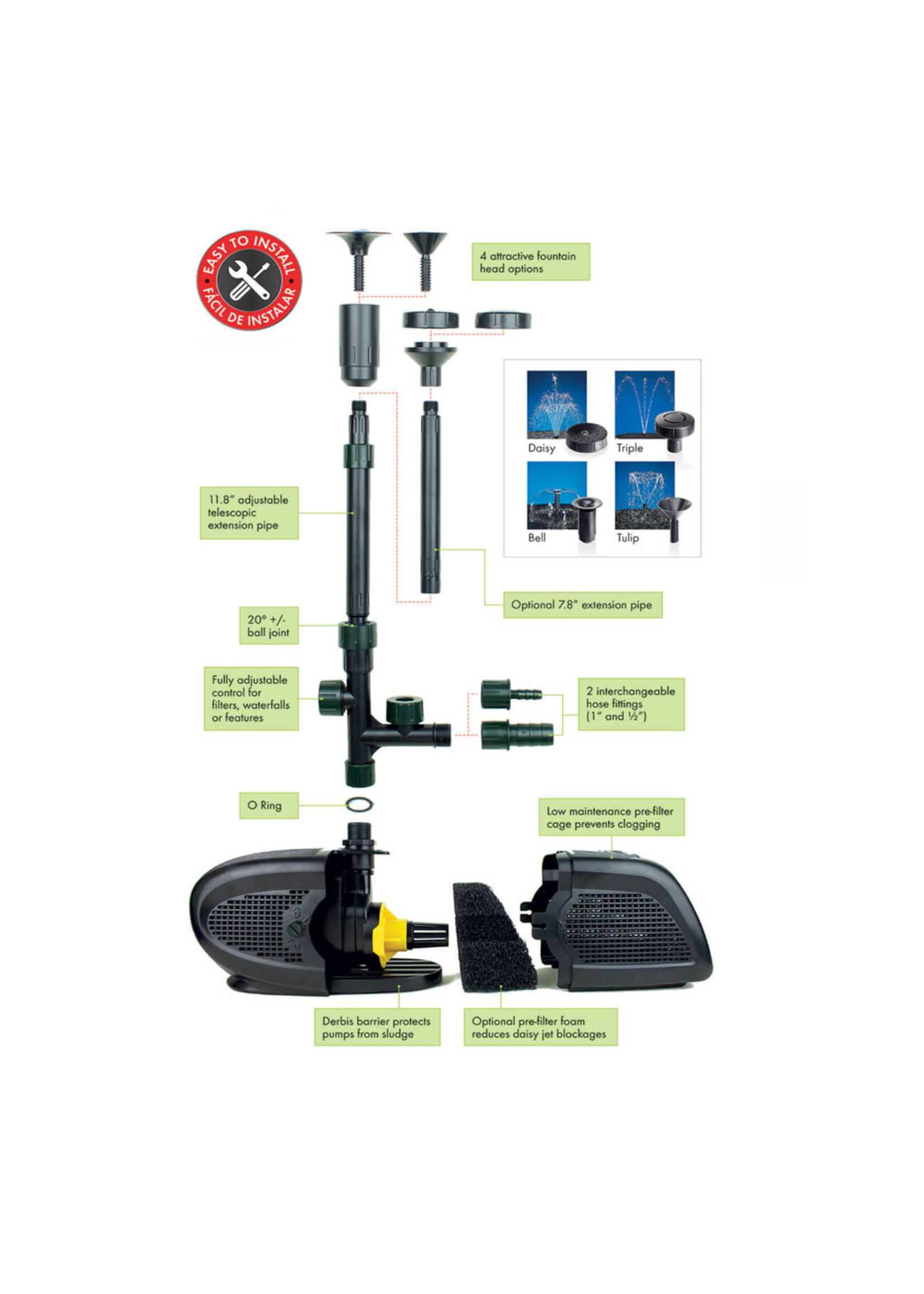 UNIVERSAL ALL IN ONE PUMP 850 GPH