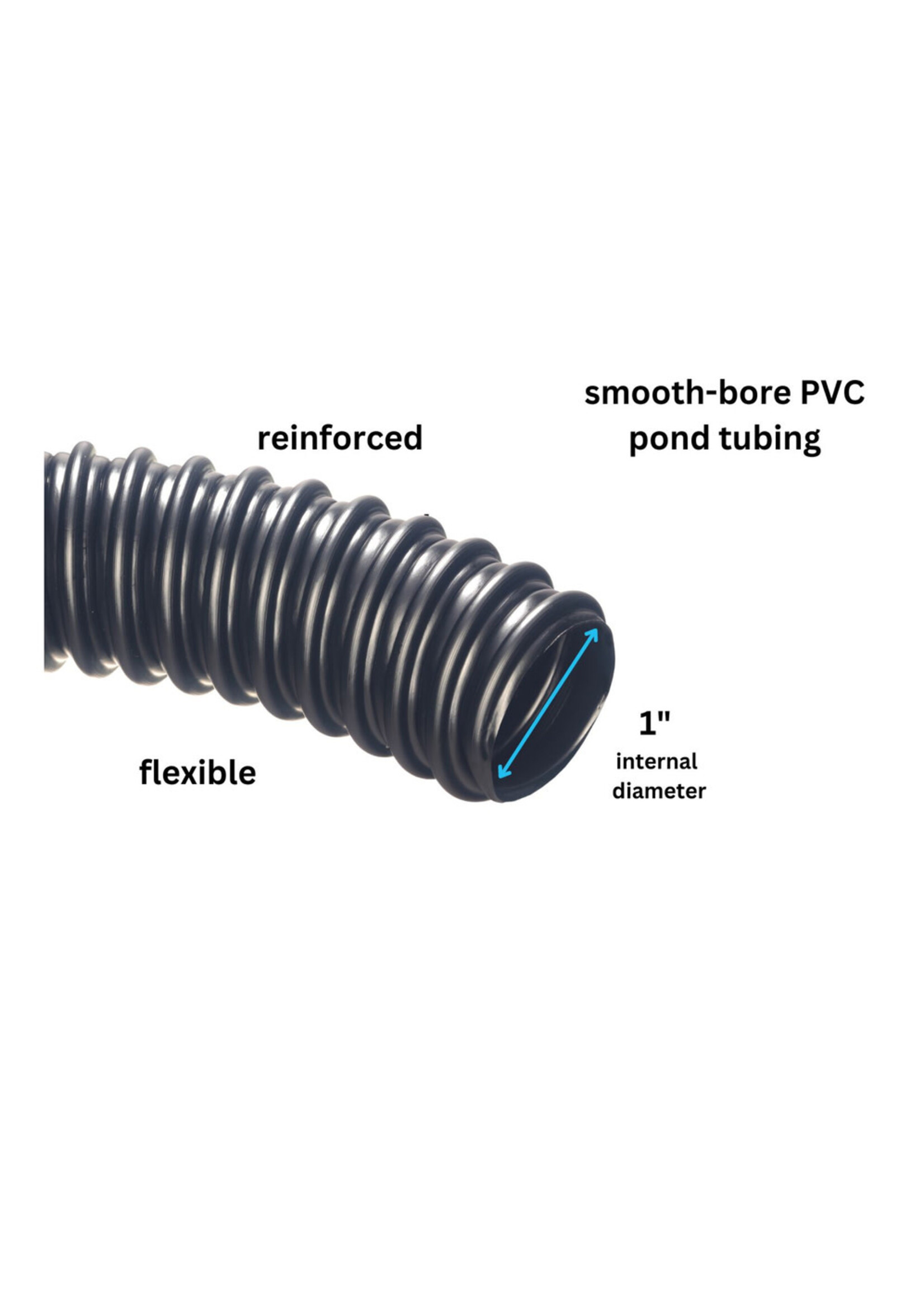 FLEX REINFORCED TUBING WITH CLAMPS 20 FT X 1"