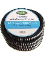 FLEX REINFORCED TUBING WITH CLAMPS 20 FT X 1.25"