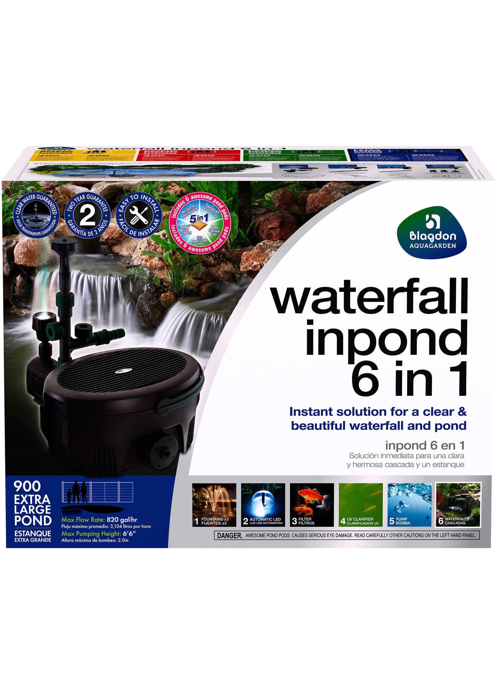 Blagdon Aquagarden IN POND FILTER 6-1 900 W/ PODS