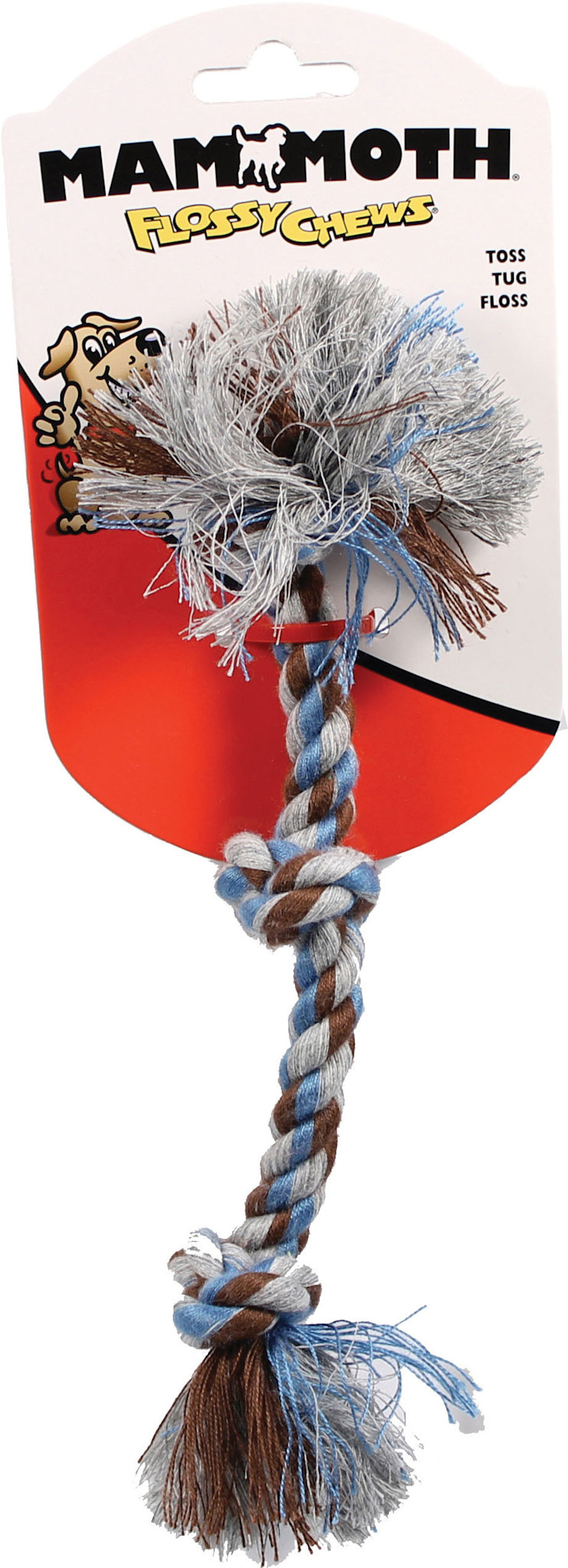 FLOSSY COLOR 3 KNOT ROPE TOY 10 INCH