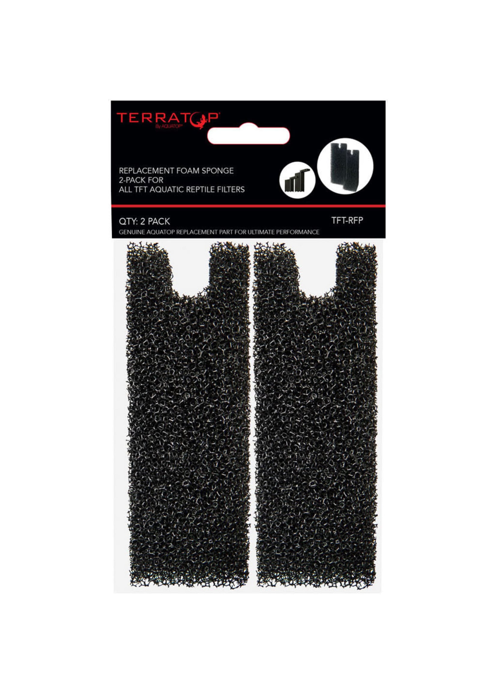 Aquatop TERRATOP REPILE FILTER FOAM INSERT 2PK