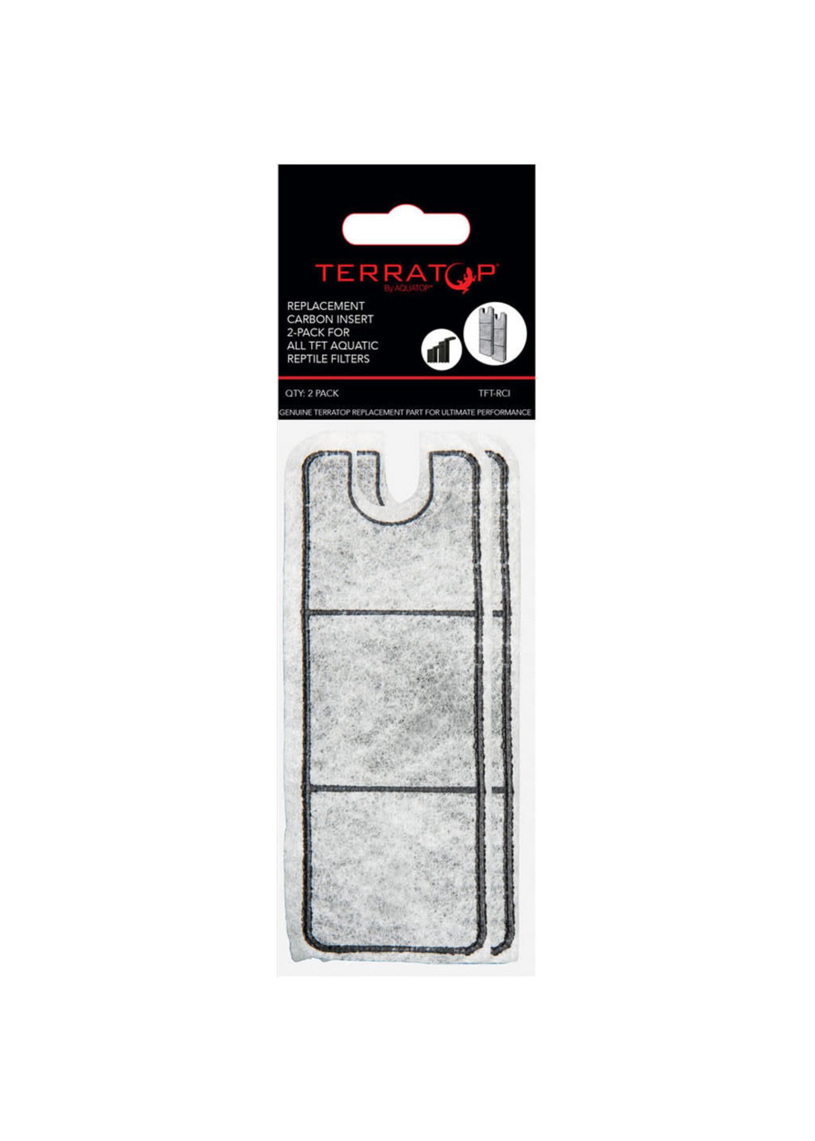 Aquatop TERRATOP REPTILE FILTER CARBON INSERT 2PK