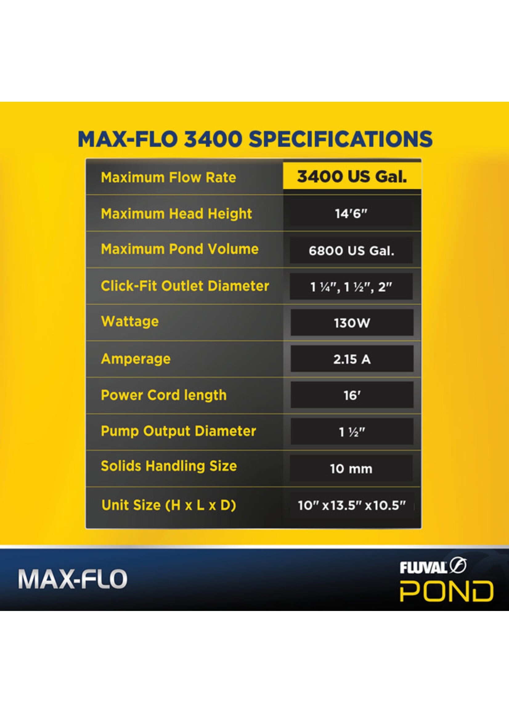 Fluval MAXFLO 3400 POND PUMP