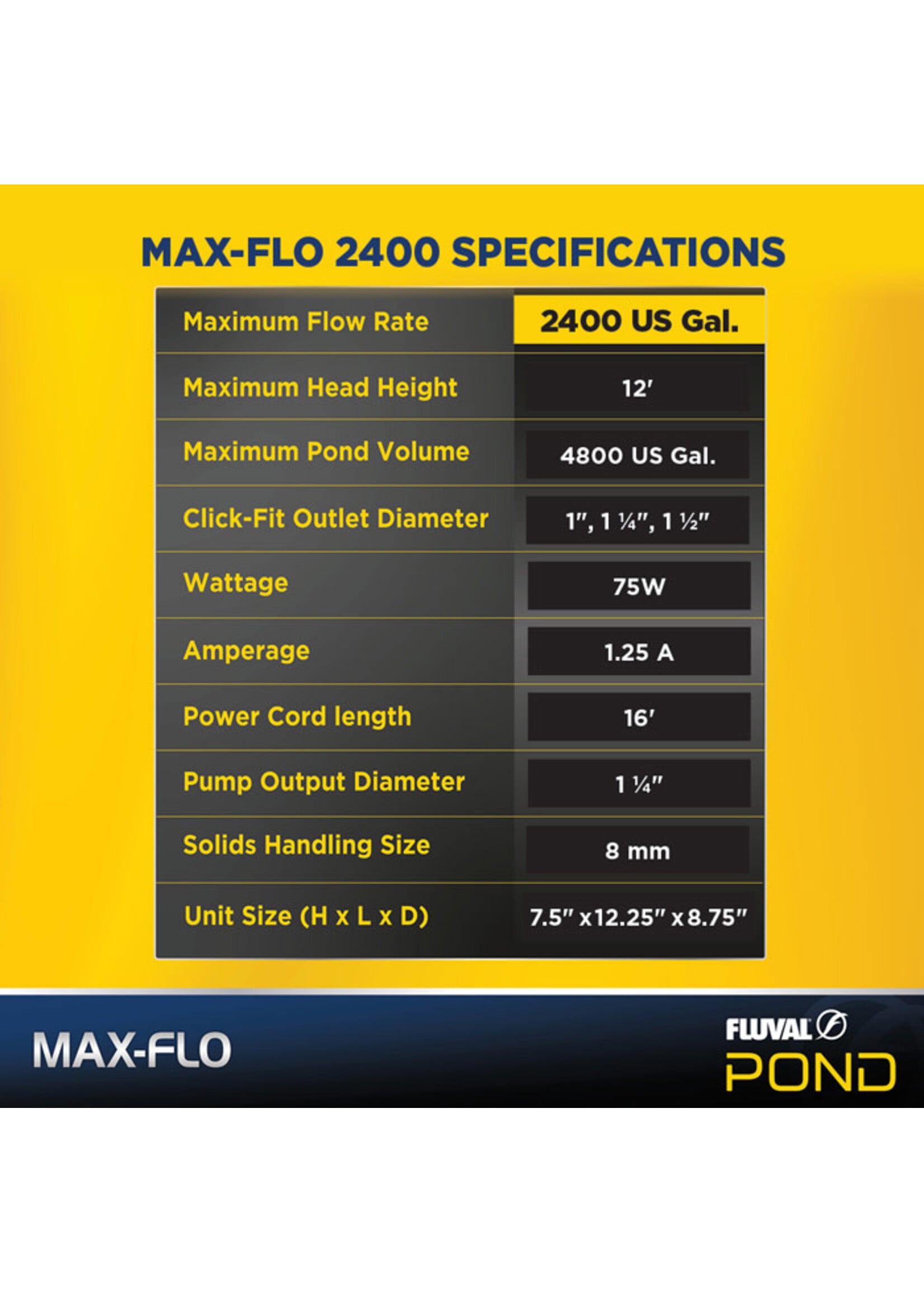 Fluval MAXFLO 2400 POND PUMP