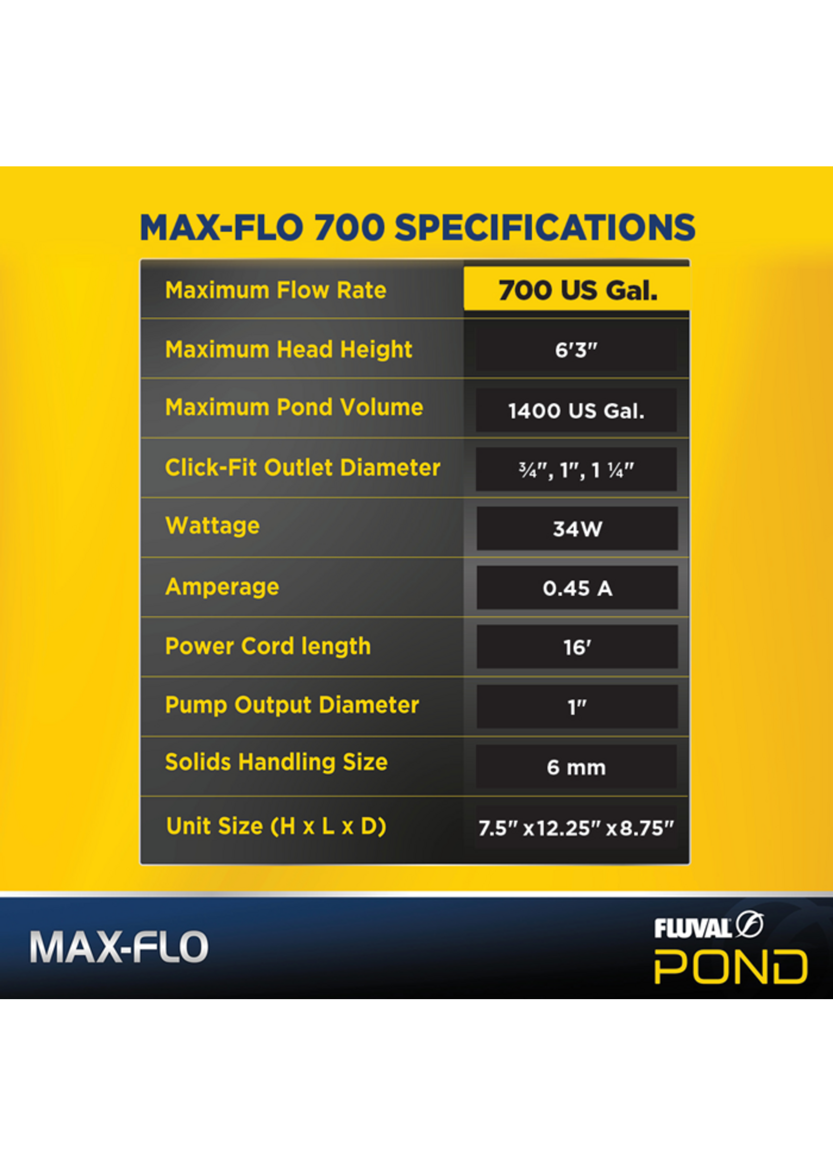 Fluval MAXFLO 700 POND PUMP