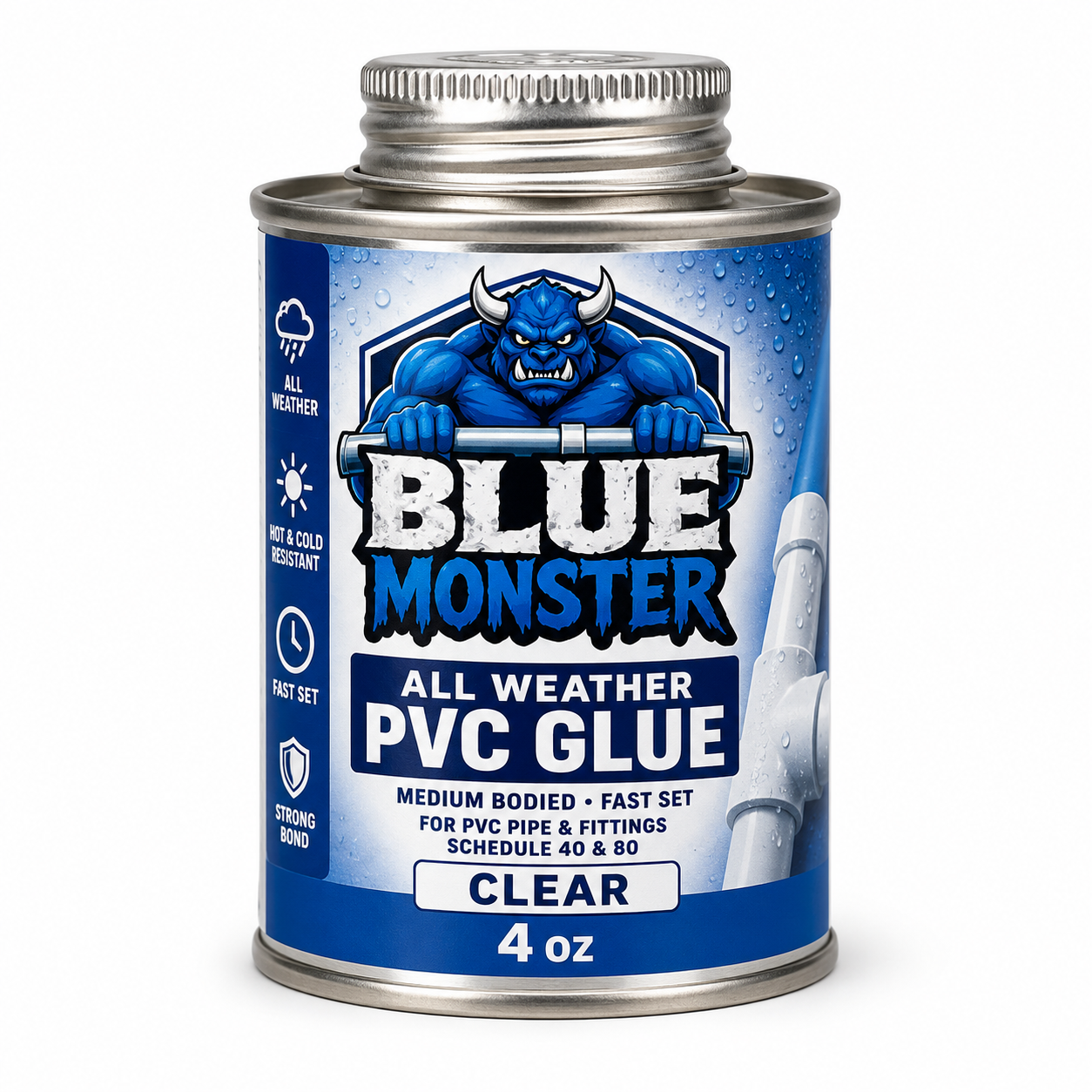 ALL WEATHER CEMENT CLEAR PVC 4 OZ