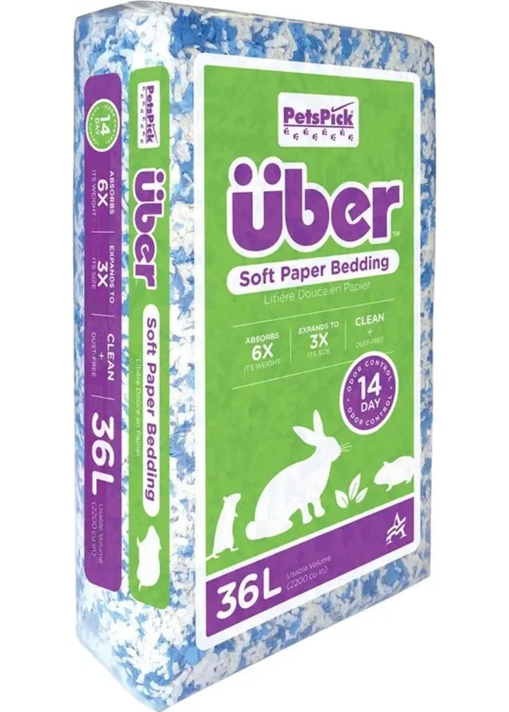 SOFT PAPER BEDDING BLUE/WHITE 36 L