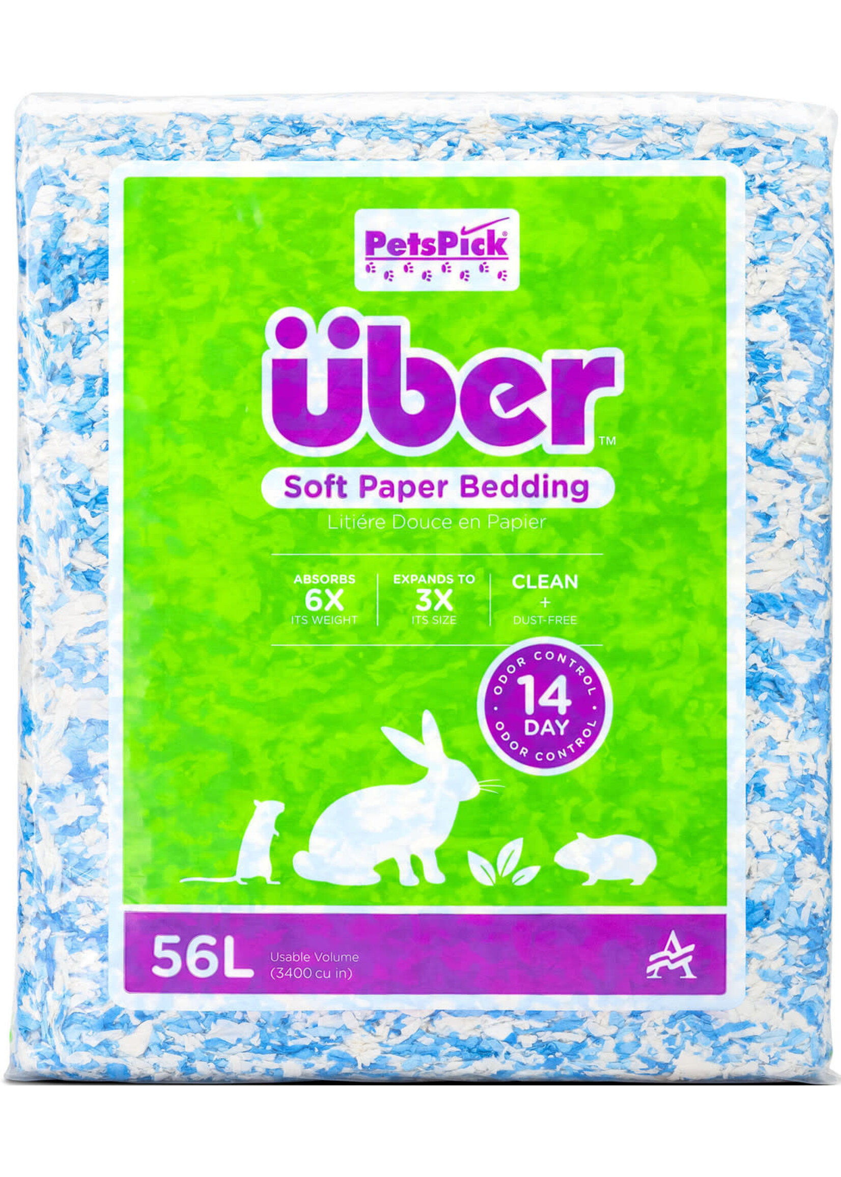 SOFT PAPER BEDDING BLUE/WHITE 56 L