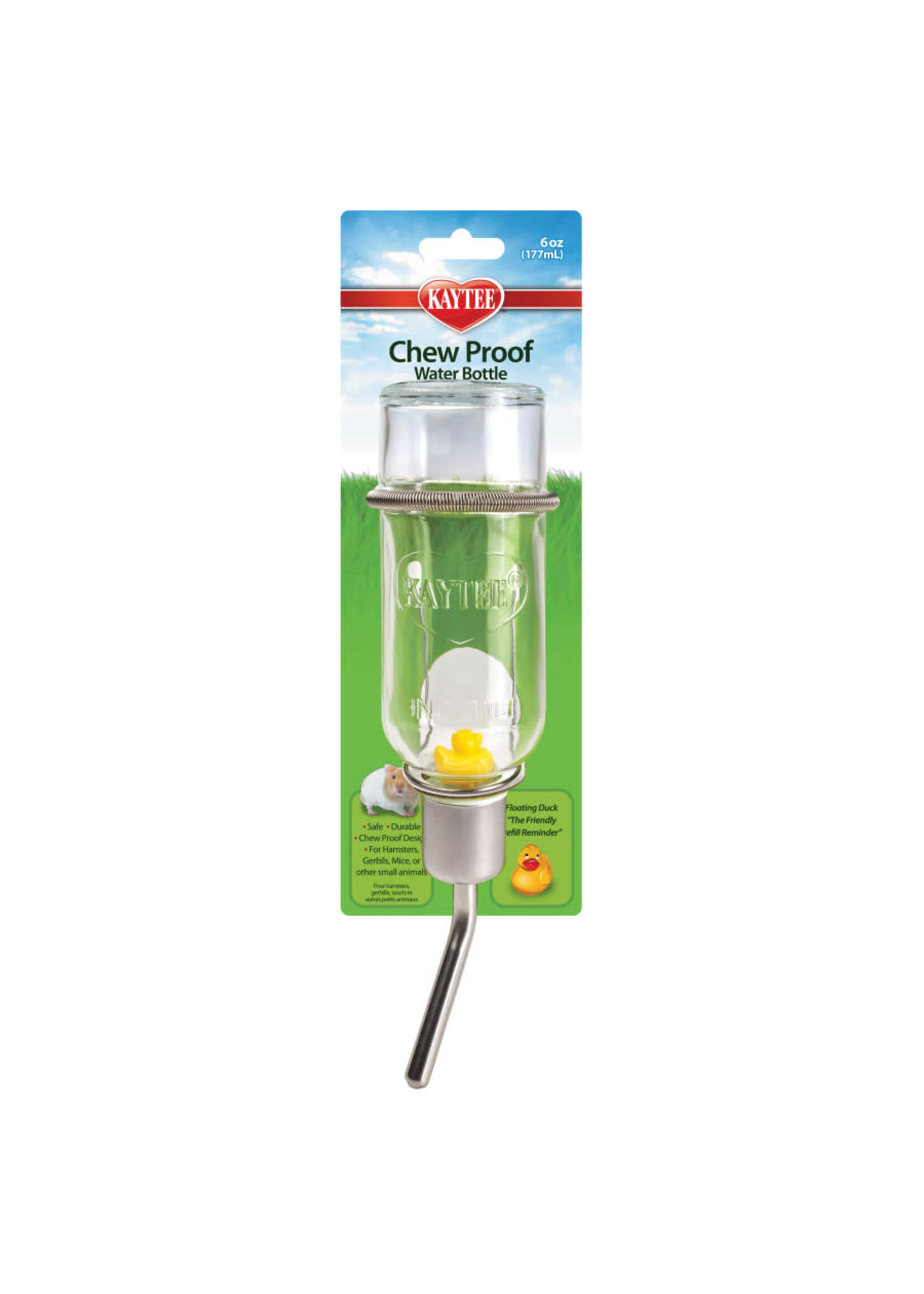 CHEW PROOF GLASS WATER BOTTLE 6 OZ