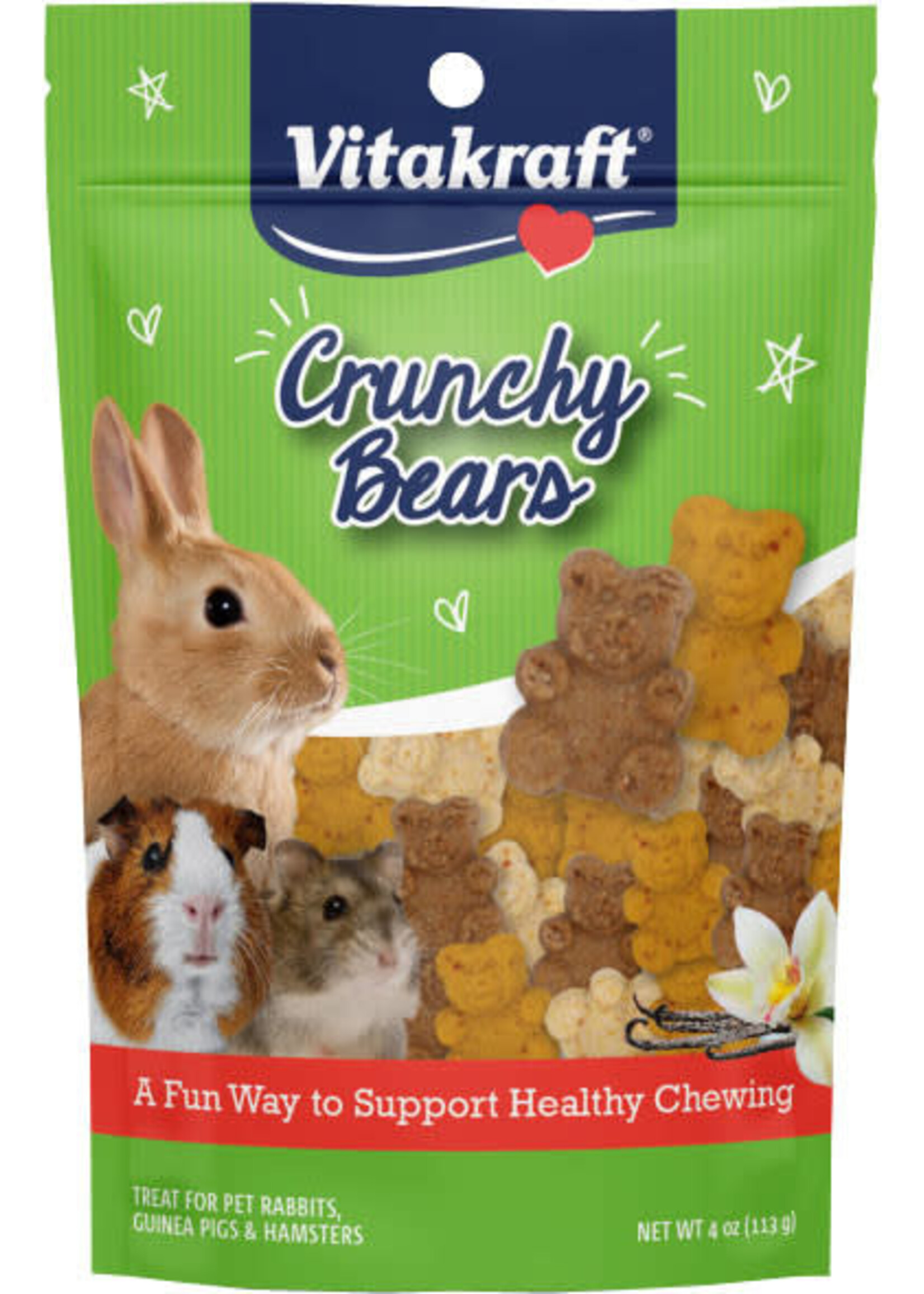 Vitakraft CRUNCHY BEARS SMALL ANIMAL TREATS 4 OZ