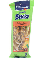 Vitakraft CRUNCH STICKS RABBIT TREATS APRICOT CHERRY 3.5 OZ 2 PK