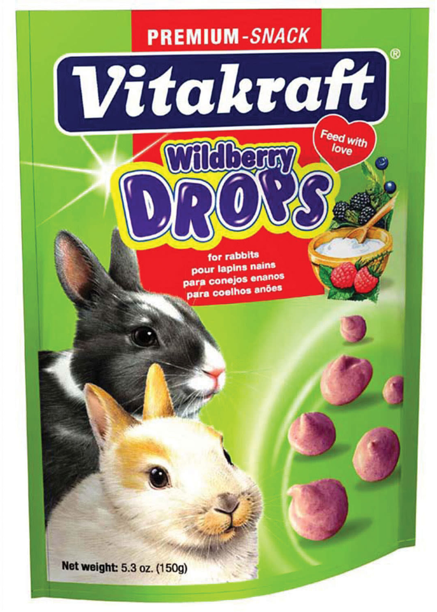 Vitakraft RABBIT WILDBERRY DROPS 5.3 OZ