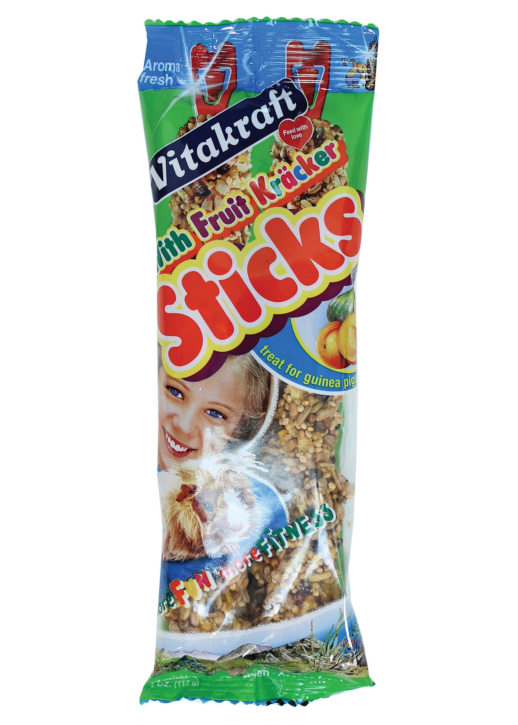 Vitakraft CRUNCH STICKS GUINEA PIG TREATS FRUIT HONEY 4 OZ 2 PK