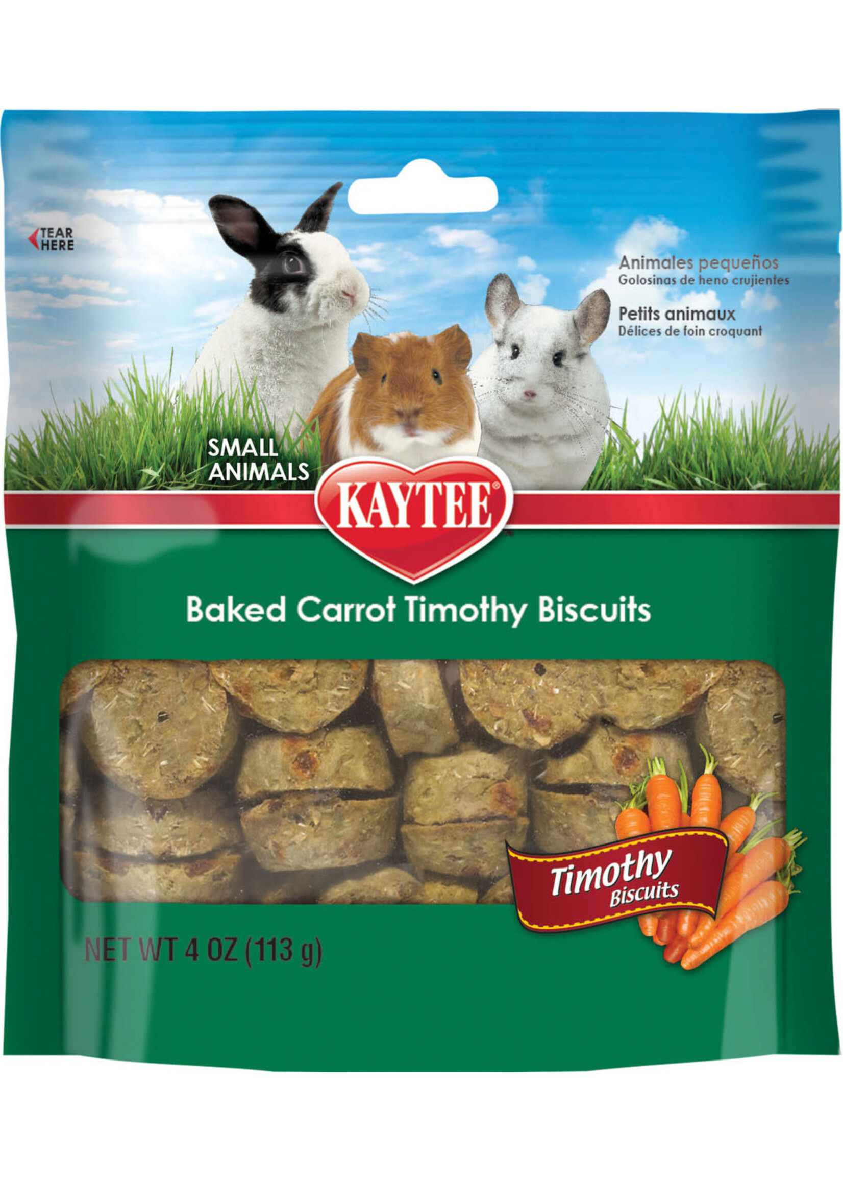 TIMOTHY HAY BAKED TREAT SMALL ANIMAL CARROT 4 OZ