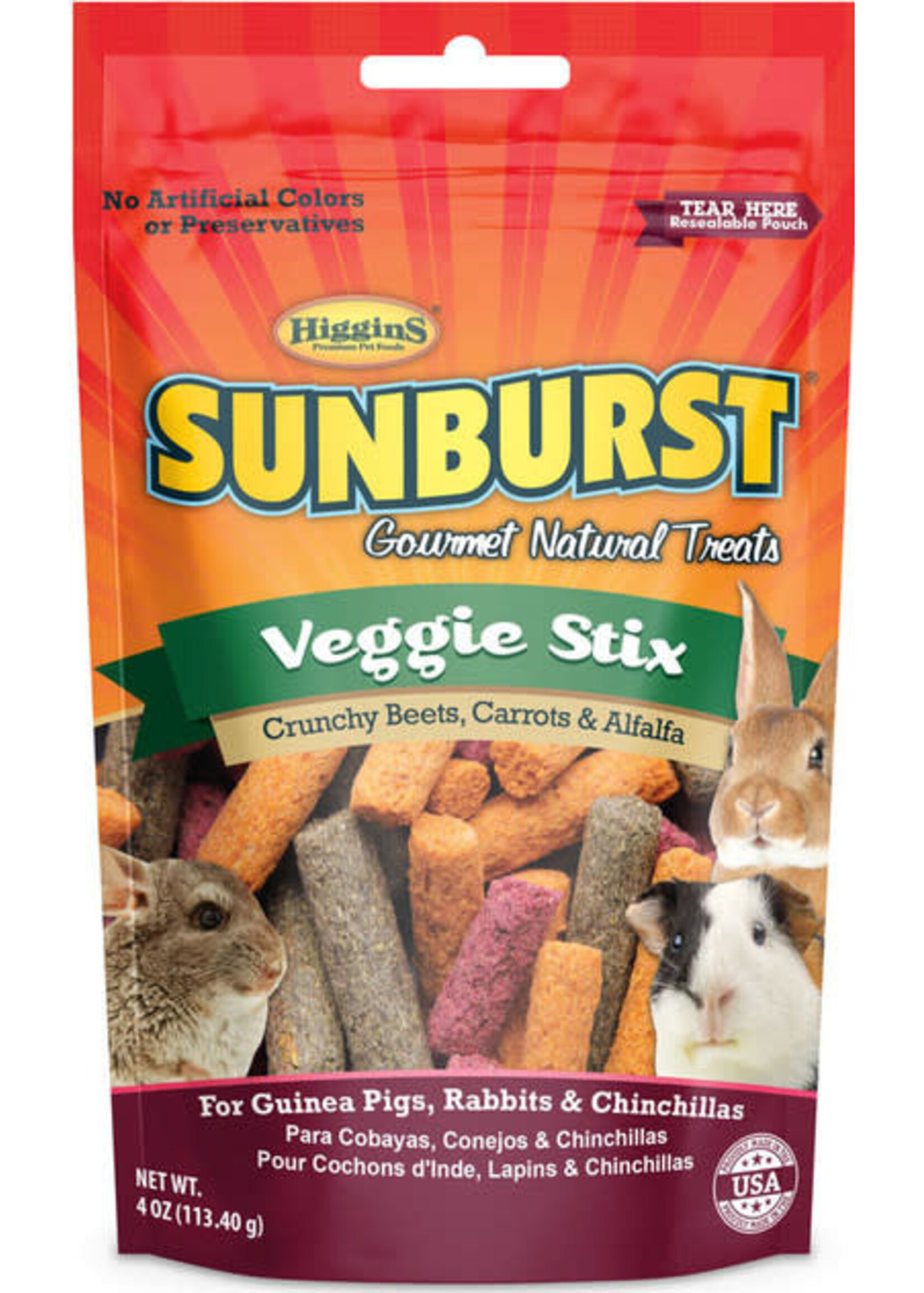 HIGGINS SUNBURST VEGGIE STIX 4OZ