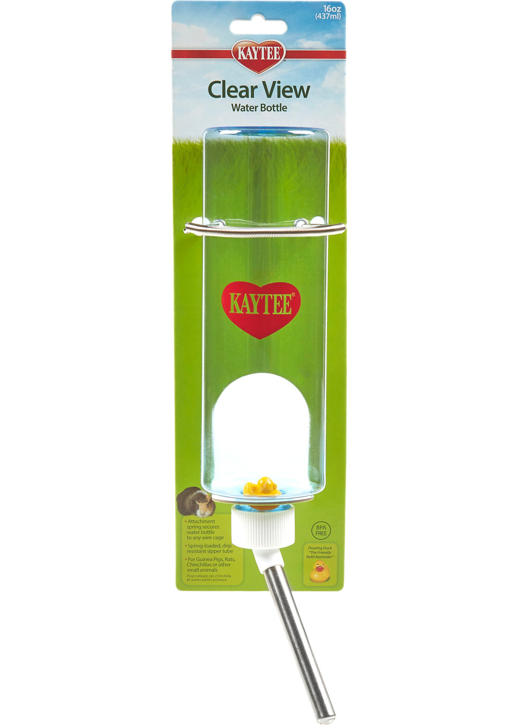 CLEAR VIEW PLASTIC WATER BOTTLE 16OZ