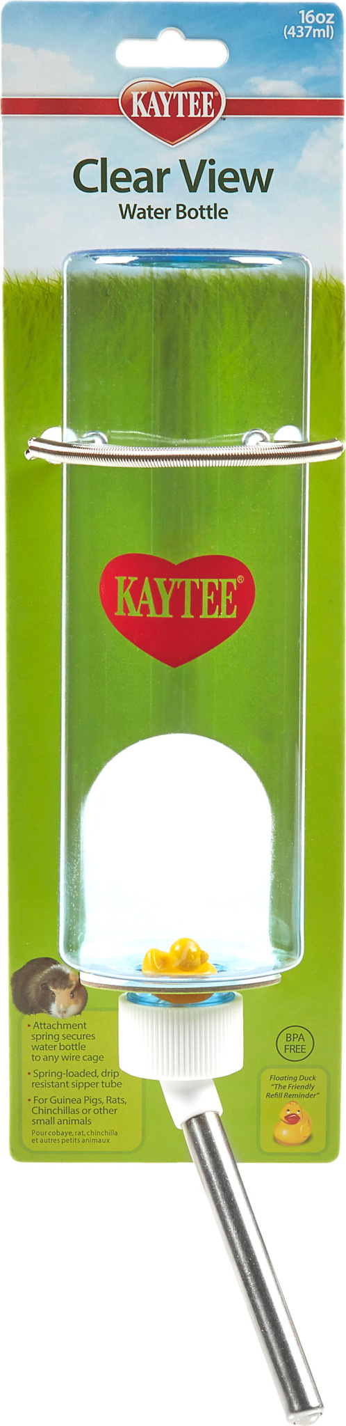 CLEAR VIEW PLASTIC WATER BOTTLE 16OZ